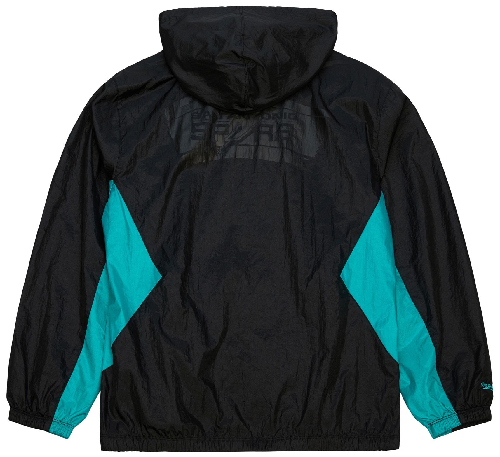 Mitchell & Ness Men's San Antonio Spurs Black Playmaker Full-Zip Windbreaker product image