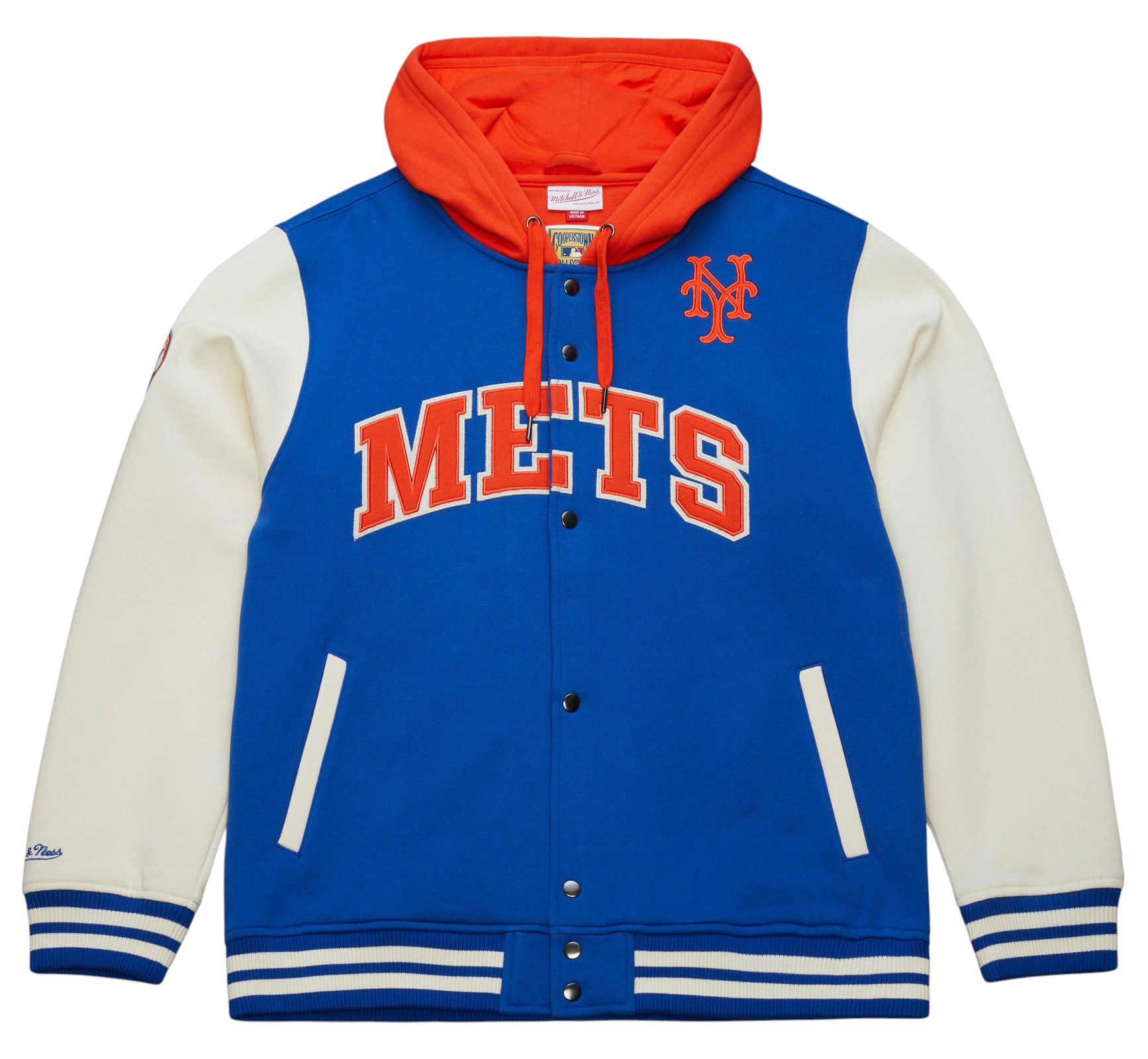 Mitchell & Ness Men's New York Mets Royal Courtside Hooded Jacket product image