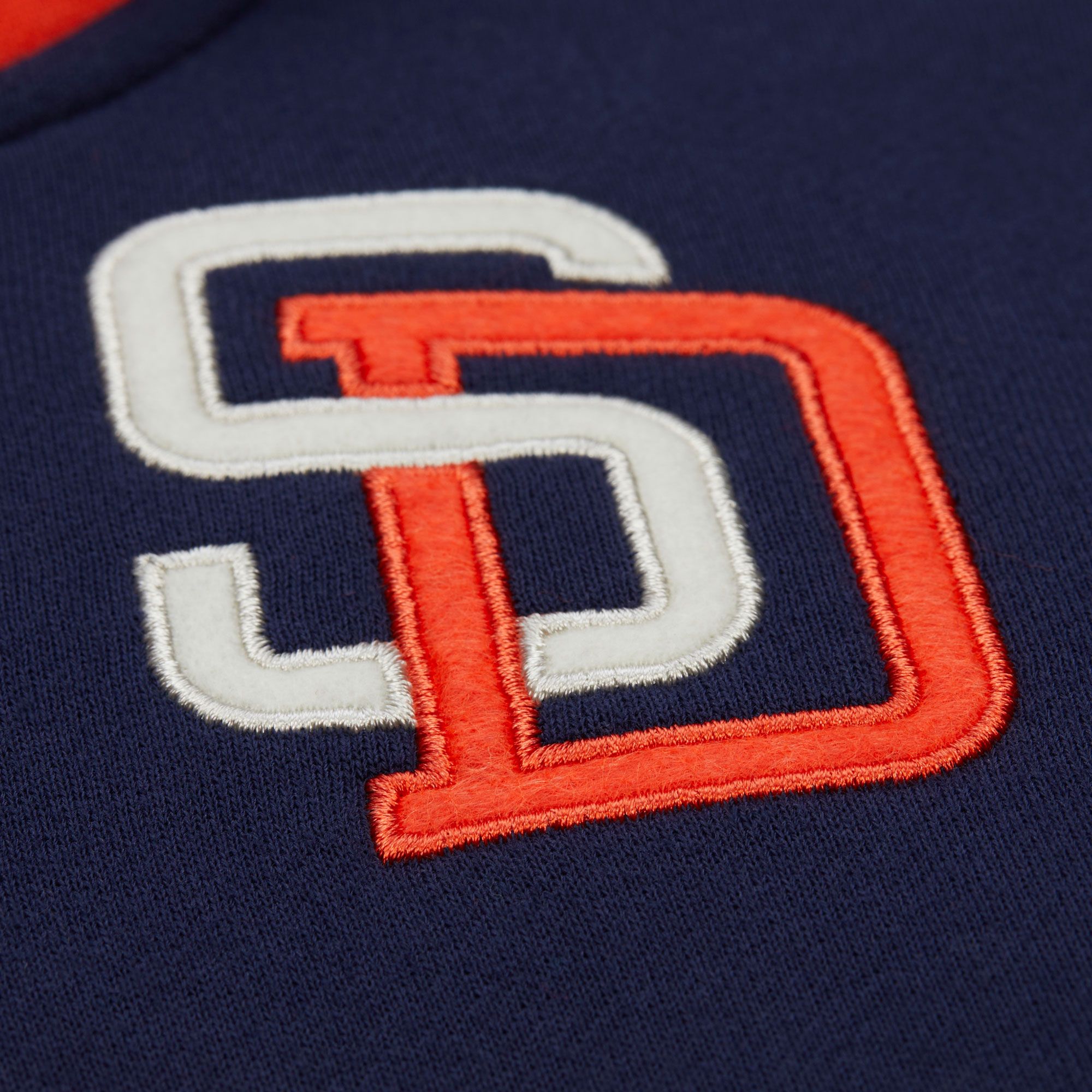 Mitchell & Ness Men's San Diego Padres Navy Courtside Hooded Jacket product image