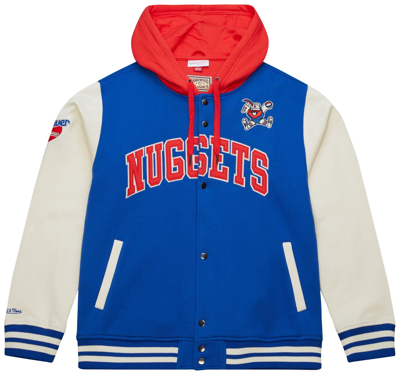 Mitchell & Ness Men's Denver Nuggets Royal Courtside Fleece Jacket product image