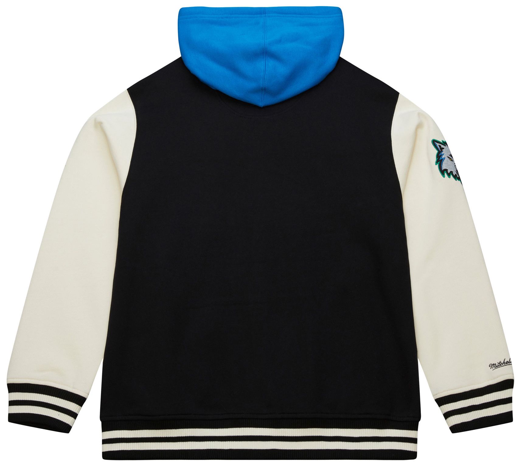 Mitchell & Ness Men's Minnesota Timberwolves Black Courtside Fleece Jacket product image