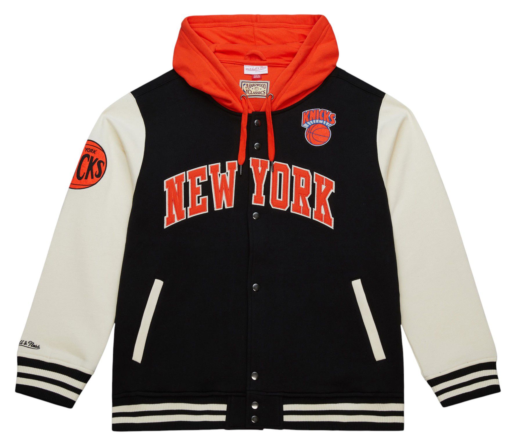 Mitchell & Ness Men's New York Knicks Black Courtside Hooded Jacket product image