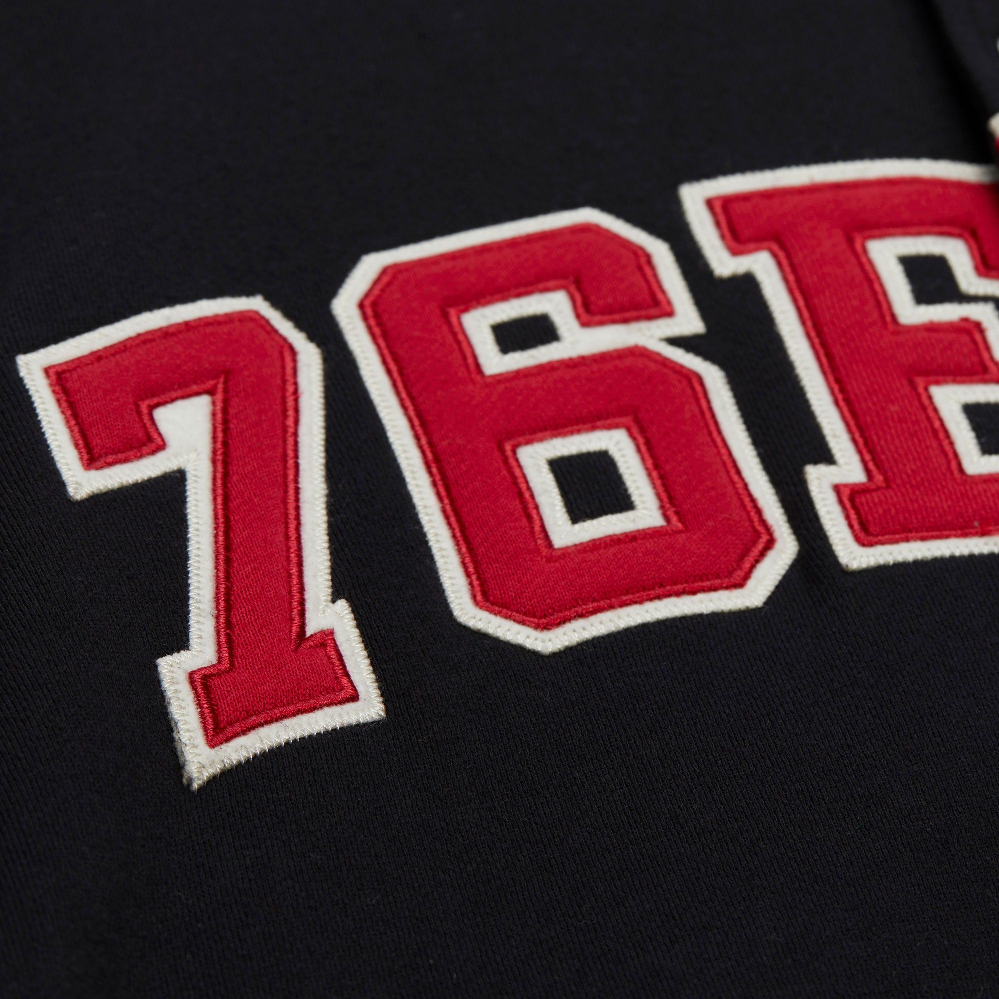 Mitchell & Ness Men's Philadelphia 76ers Black Courtside Fleece Jacket product image