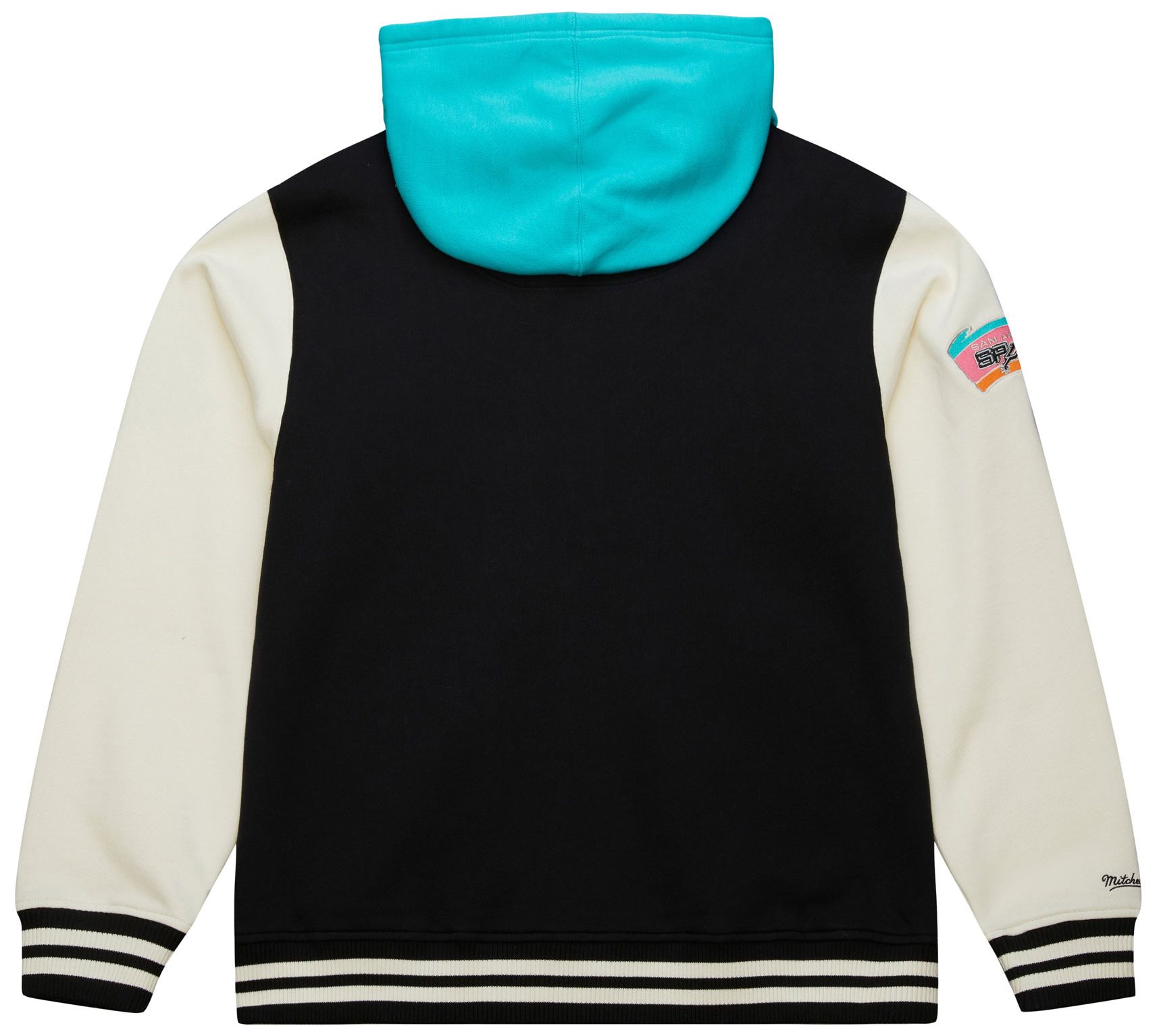 Mitchell & Ness Men's San Antonio Spurs Black Courtside Fleece Jacket product image