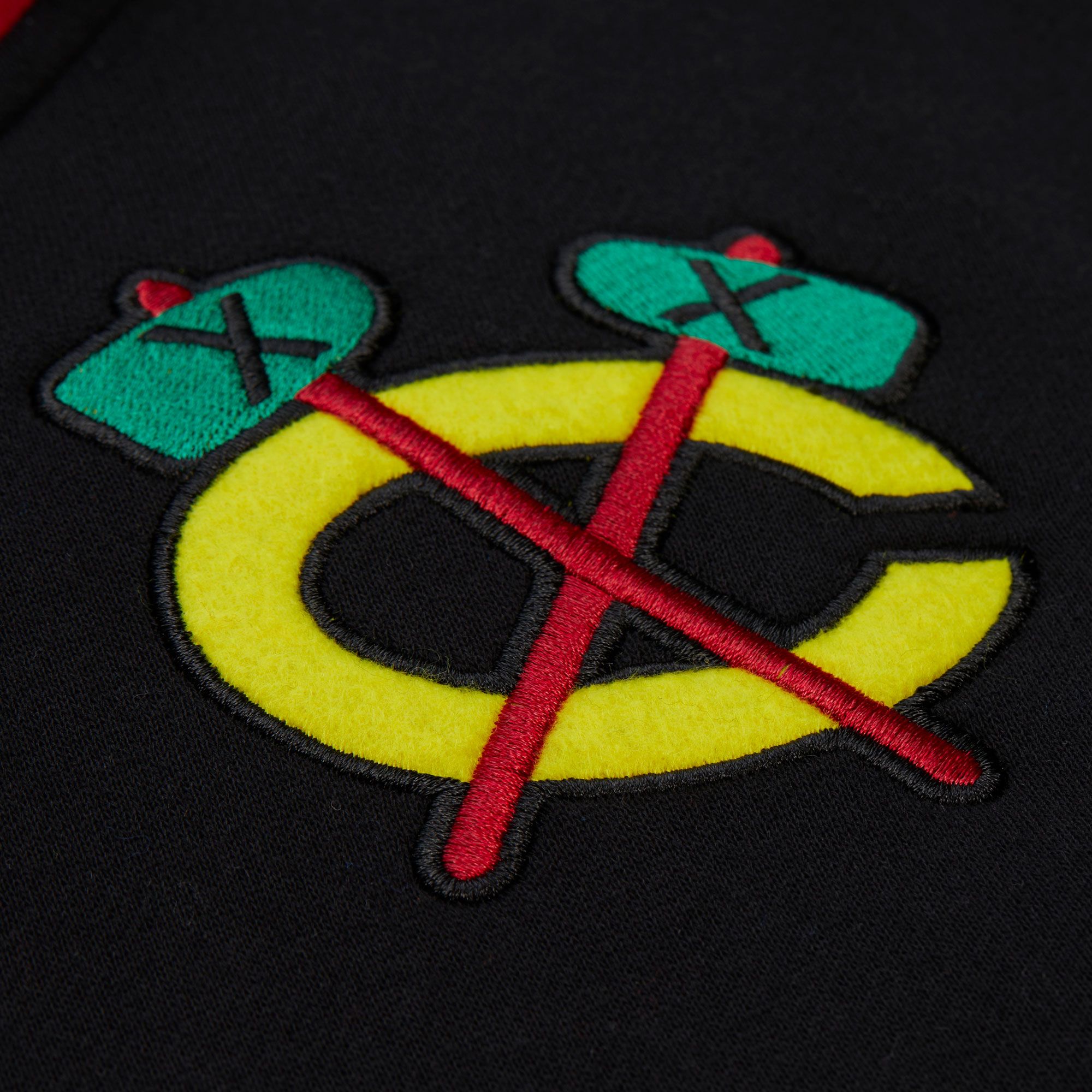 Mitchell & Ness Men's Chicago Blackhawks Black Full-Zip Fleece Jacket product image