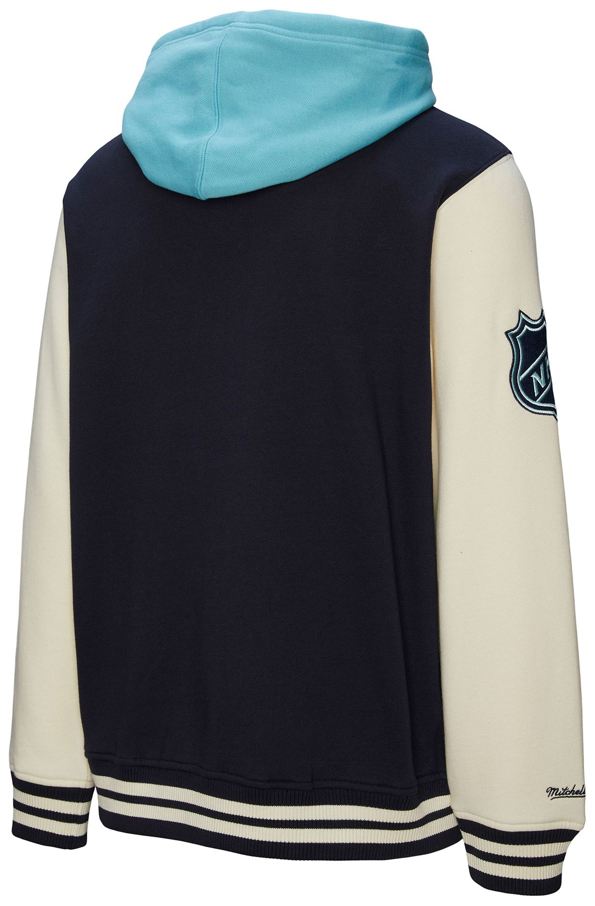 Mitchell & Ness Men's Seattle Kraken Navy Full-Zip Fleece Jacket product image