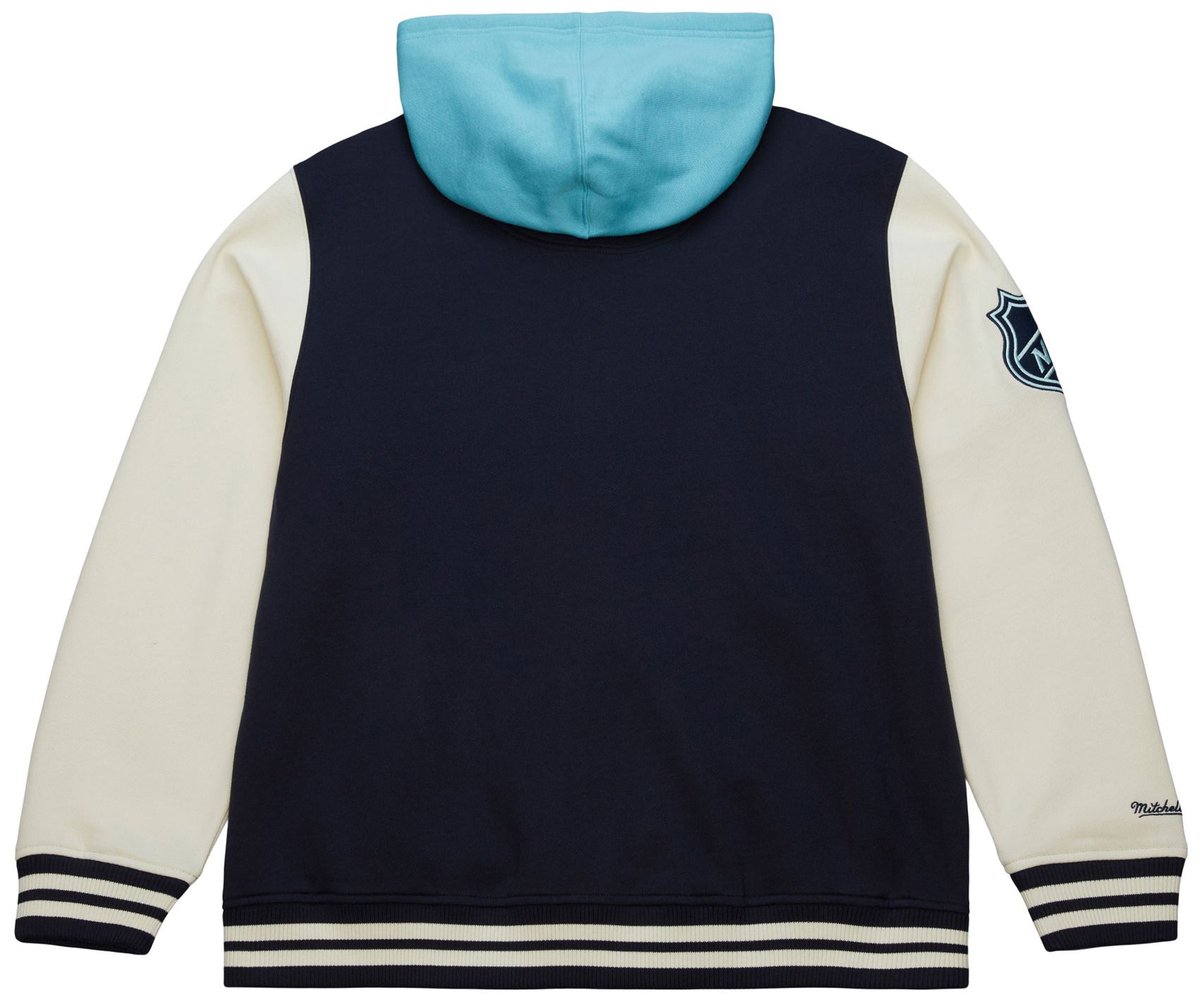 Mitchell & Ness Men's Seattle Kraken Navy Full-Zip Fleece Jacket product image