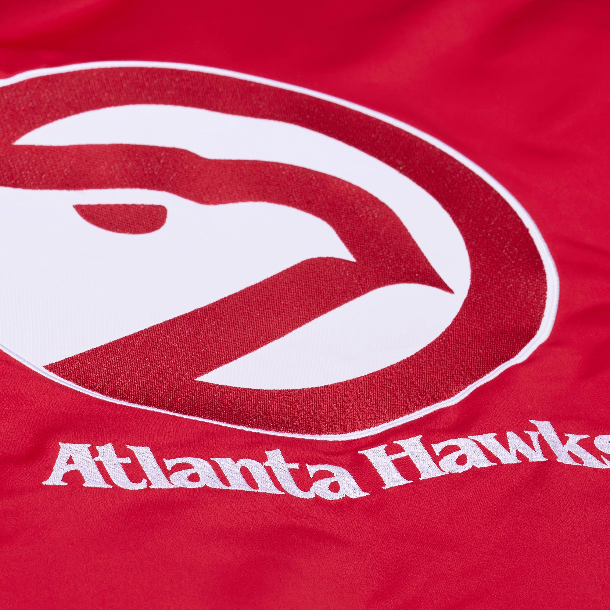Mitchell & Ness Men's Atlanta Hawks Red Throw It Back Full-Zip Satin Jacket product image