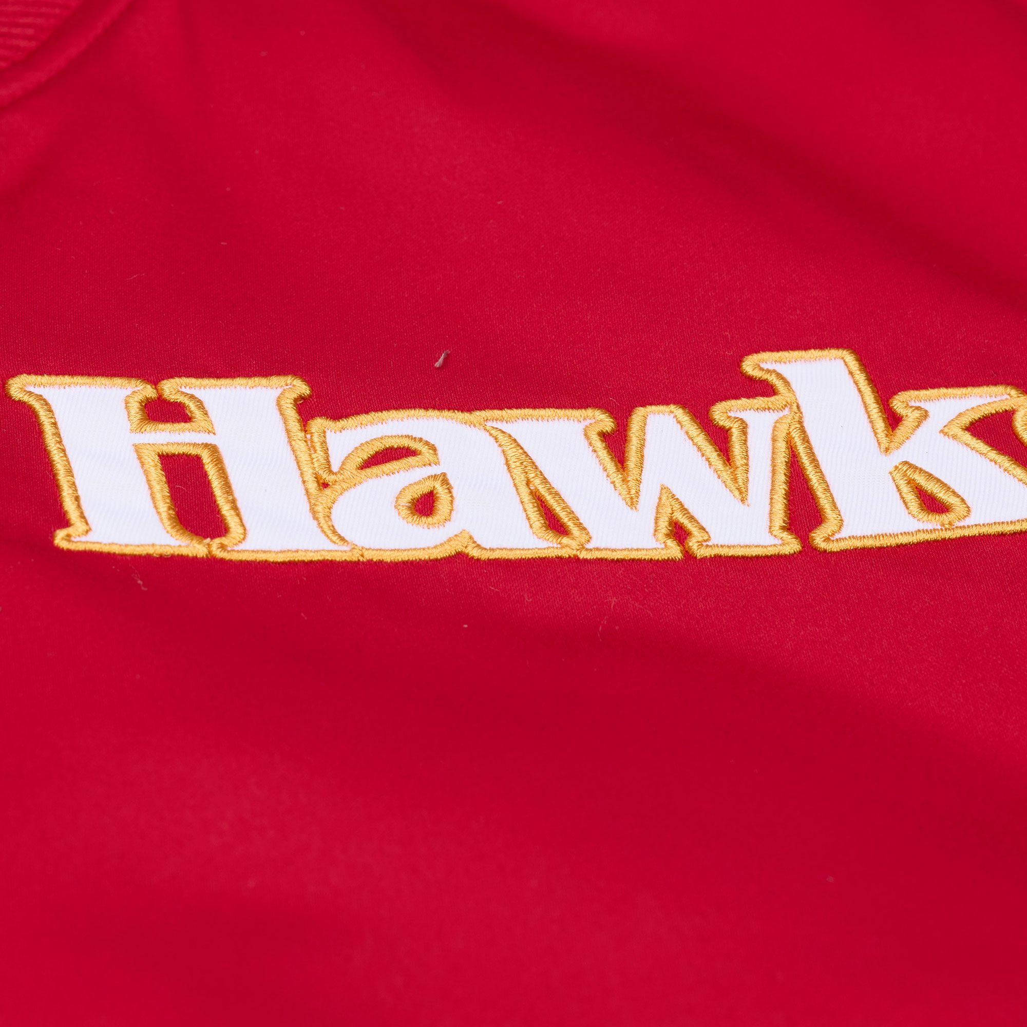 Mitchell & Ness Men's Atlanta Hawks Red Throw It Back Full-Zip Satin Jacket product image