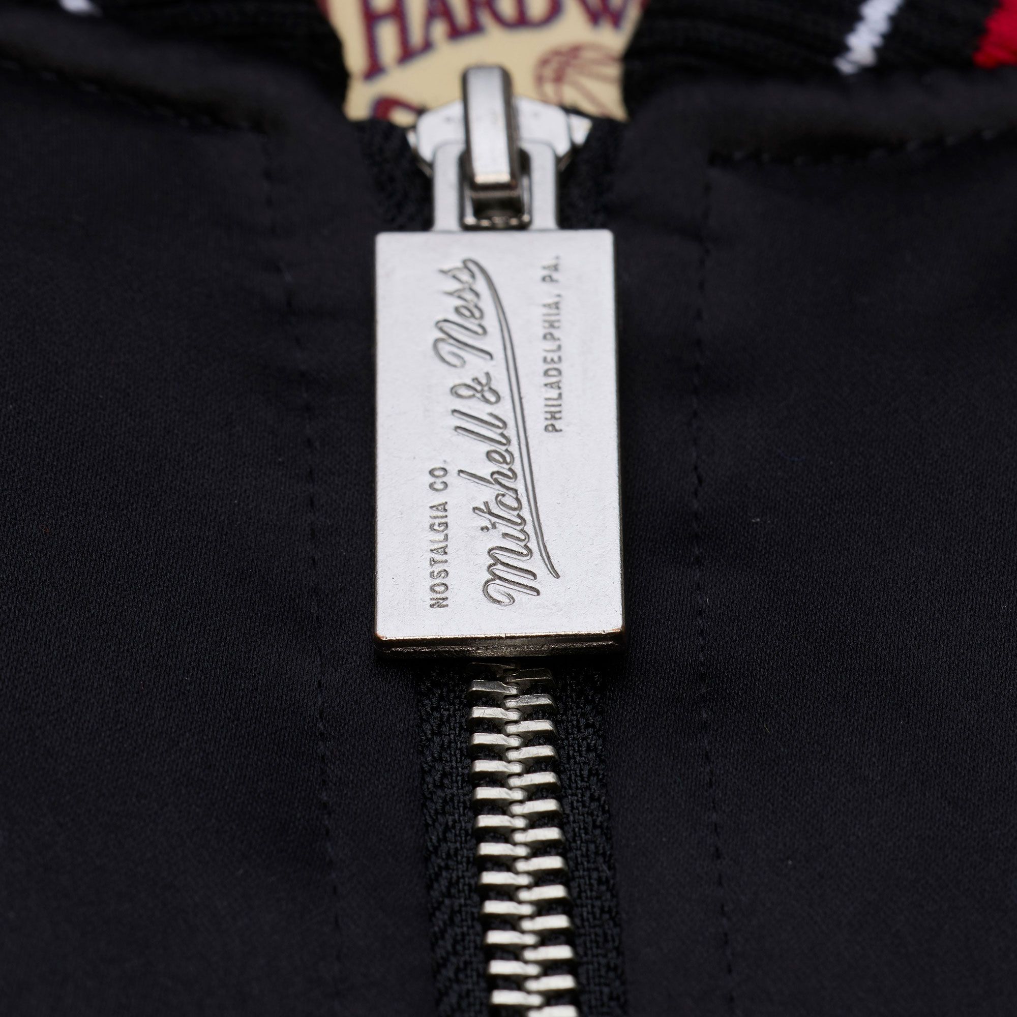 Mitchell & Ness Men's Chicago Bulls Black Throw It Back Full-Zip Satin Jacket product image