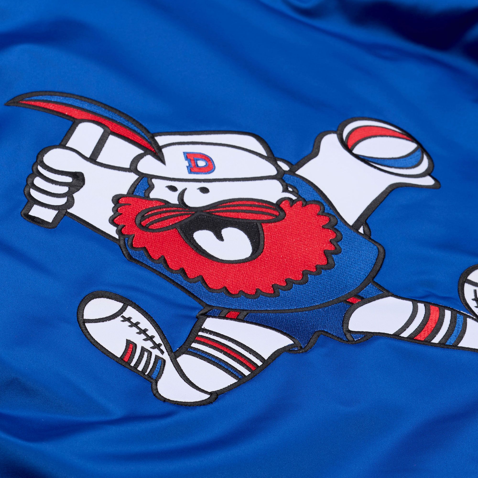 Mitchell & Ness Men's Denver Nuggets Royal Throw It Back Full-Zip Satin Jacket product image