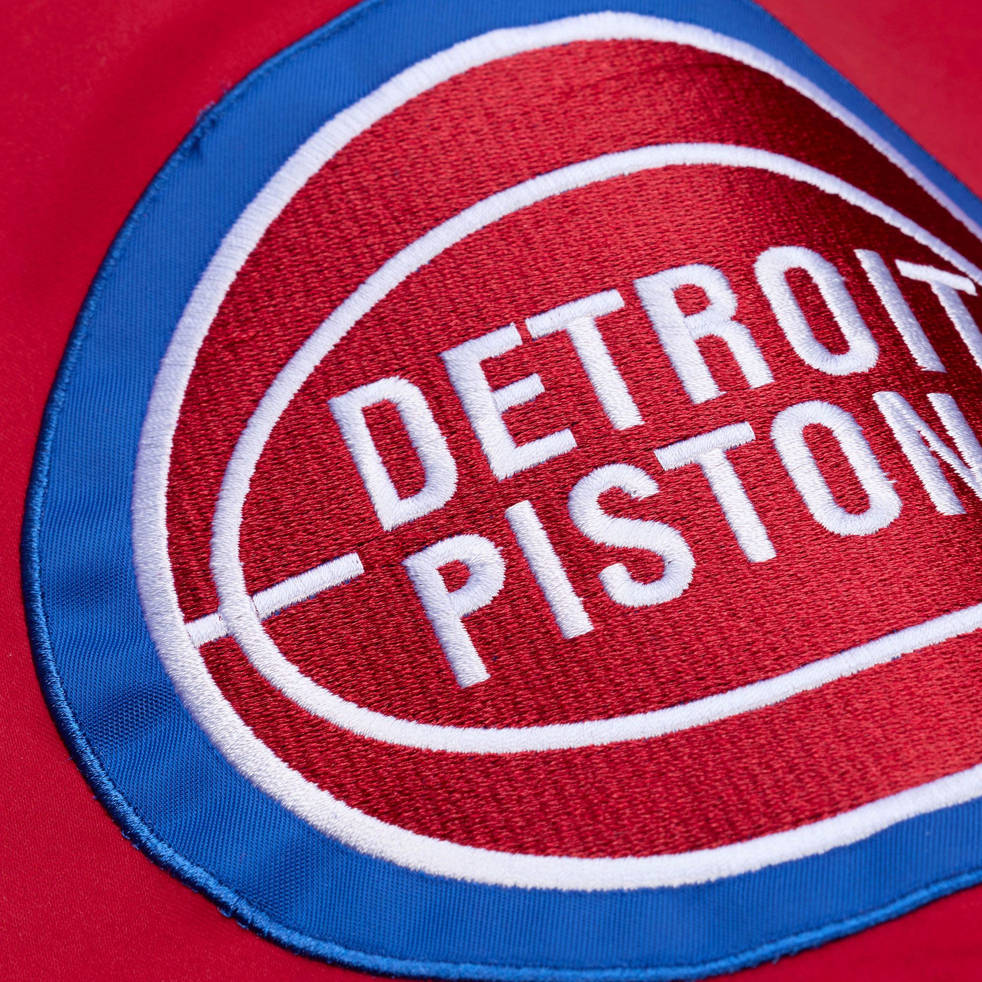Mitchell & Ness Men's Detroit Pistons Royal Throw It Back Full-Zip Satin Jacket product image