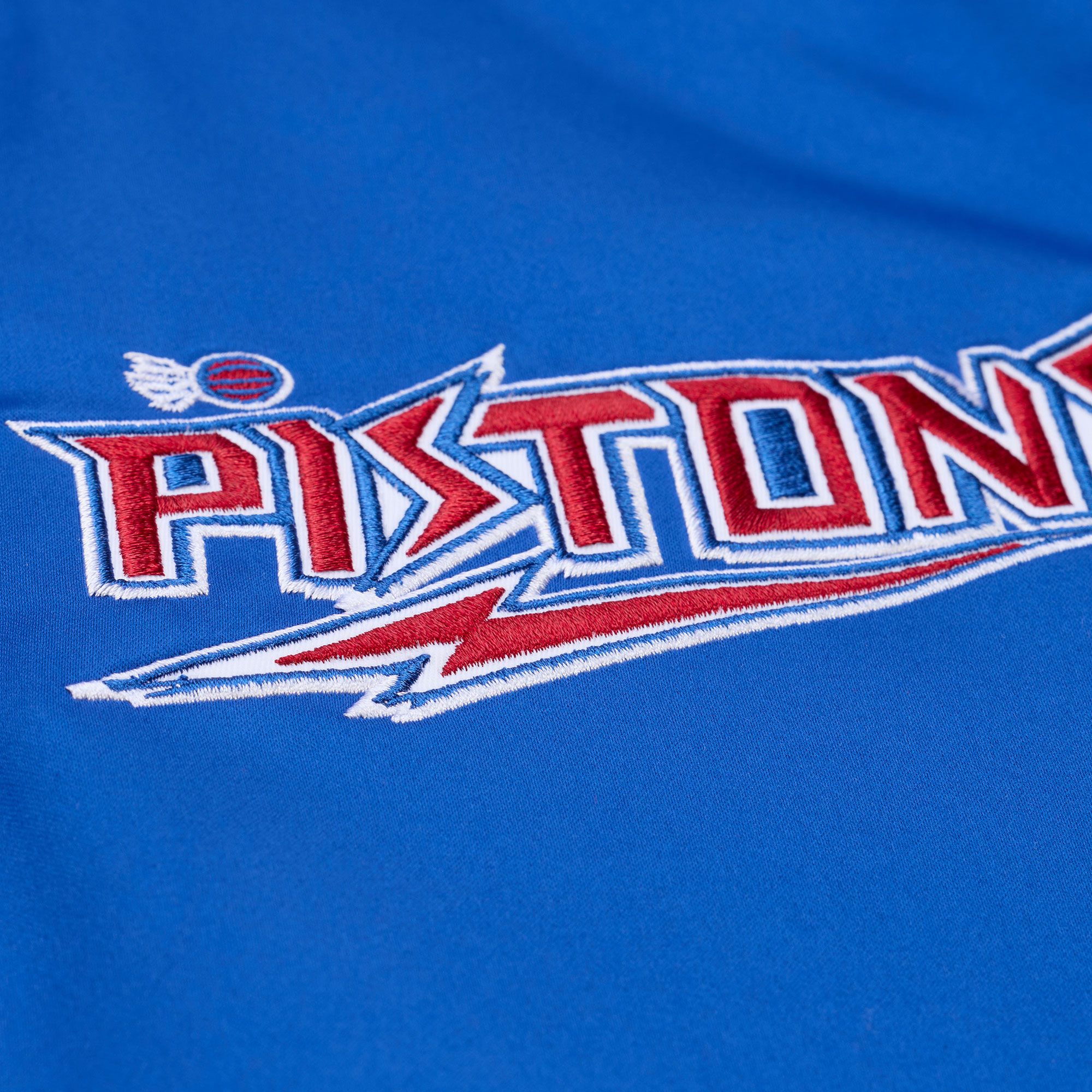 Mitchell & Ness Men's Detroit Pistons Royal Throw It Back Full-Zip Satin Jacket product image