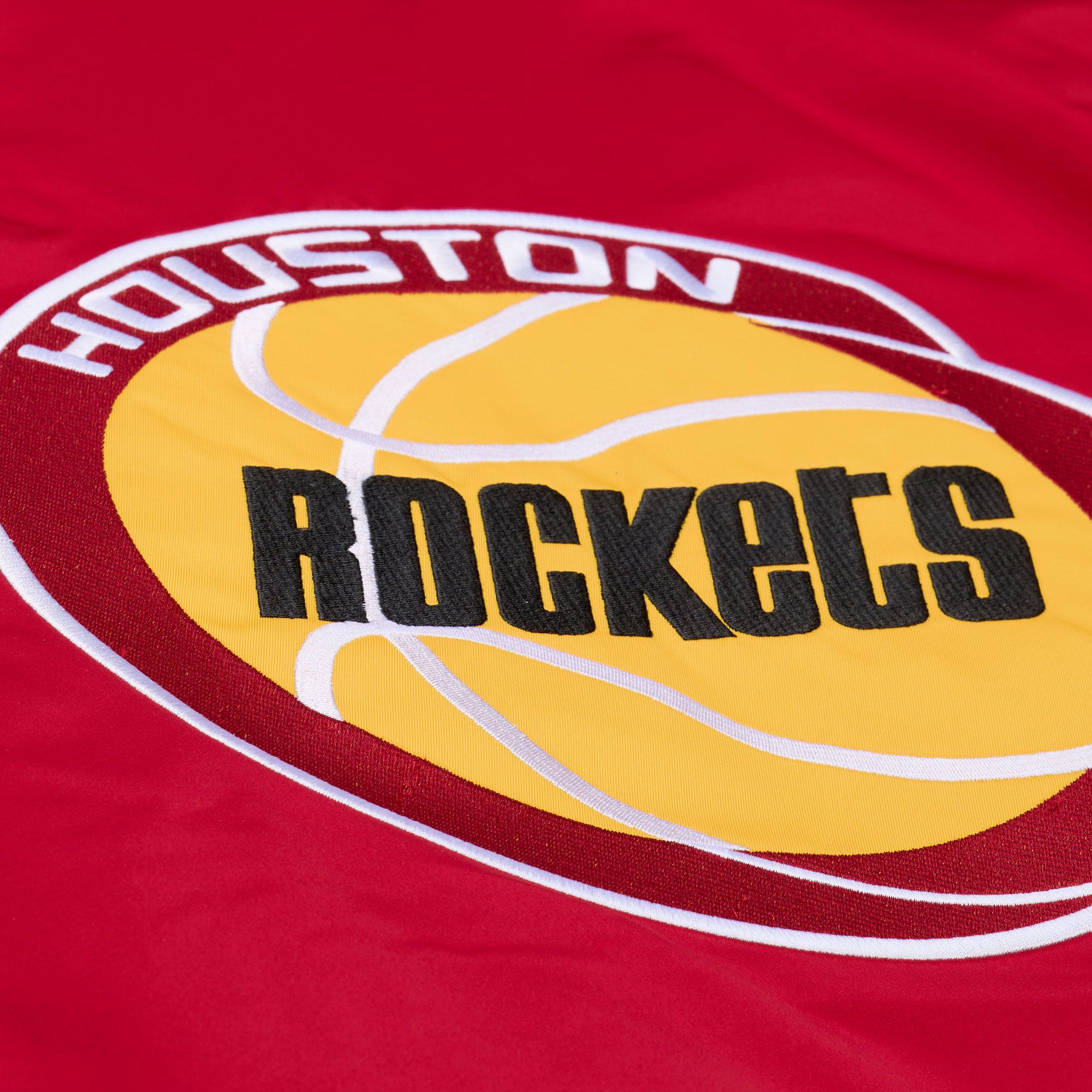 Mitchell & Ness Men's Houston Rockets Red Throw It Back Full-Zip Satin Jacket product image
