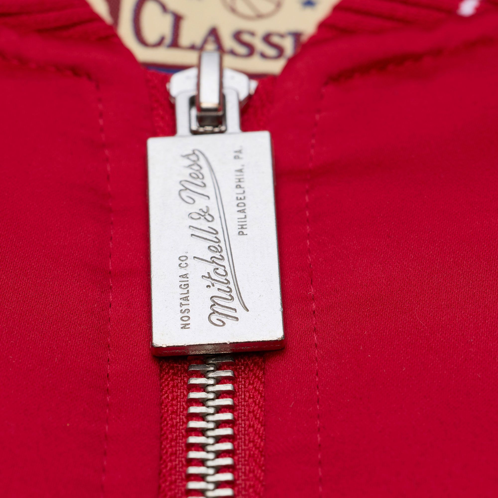 Mitchell & Ness Men's Houston Rockets Red Throw It Back Full-Zip Satin Jacket product image