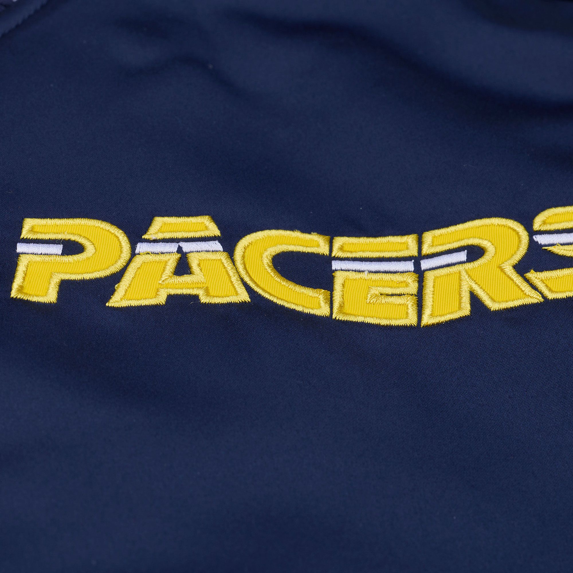 Mitchell & Ness Men's Indiana Pacers Navy Throw It Back Full-Zip Satin Jacket product image