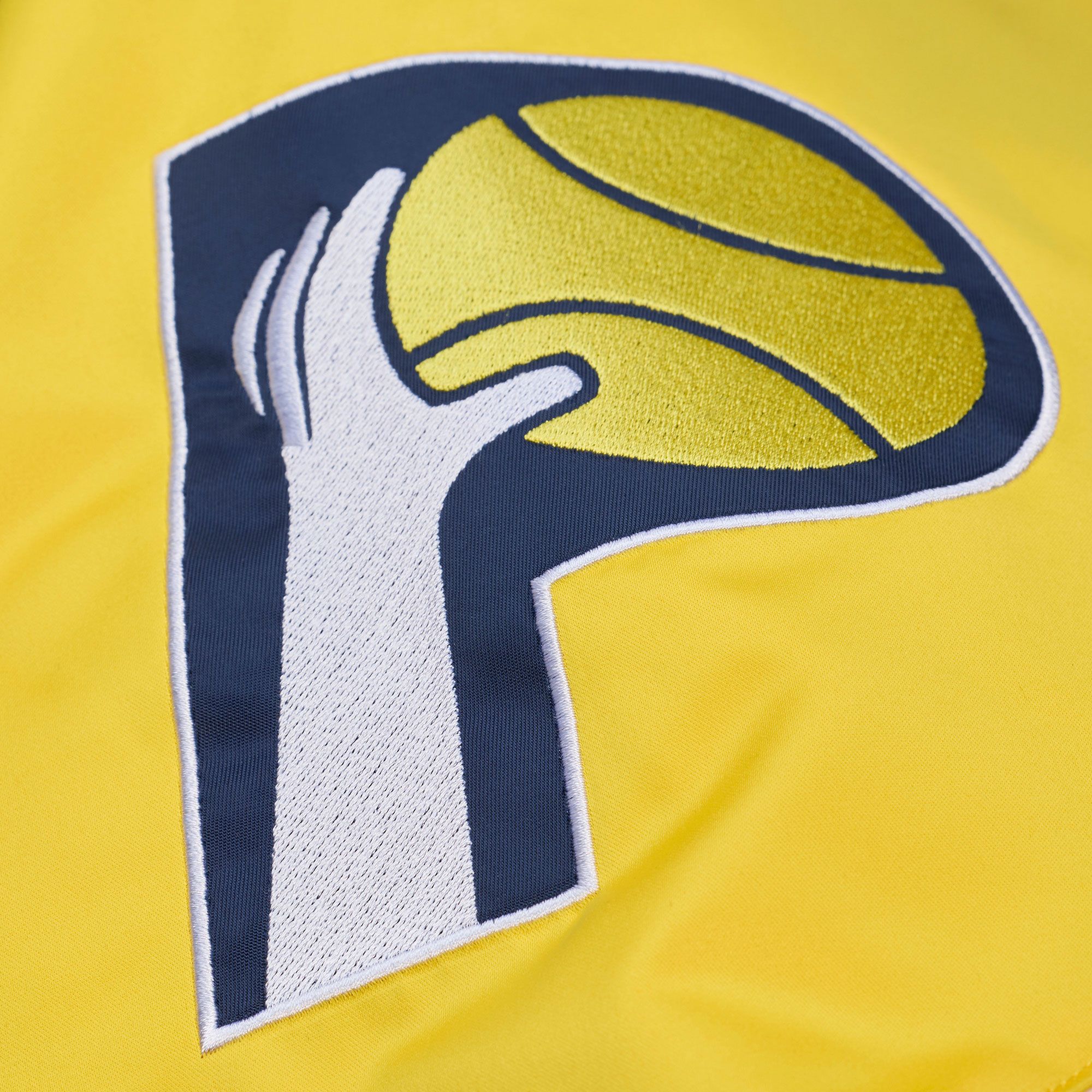 Mitchell & Ness Men's Indiana Pacers Navy Throw It Back Full-Zip Satin Jacket product image