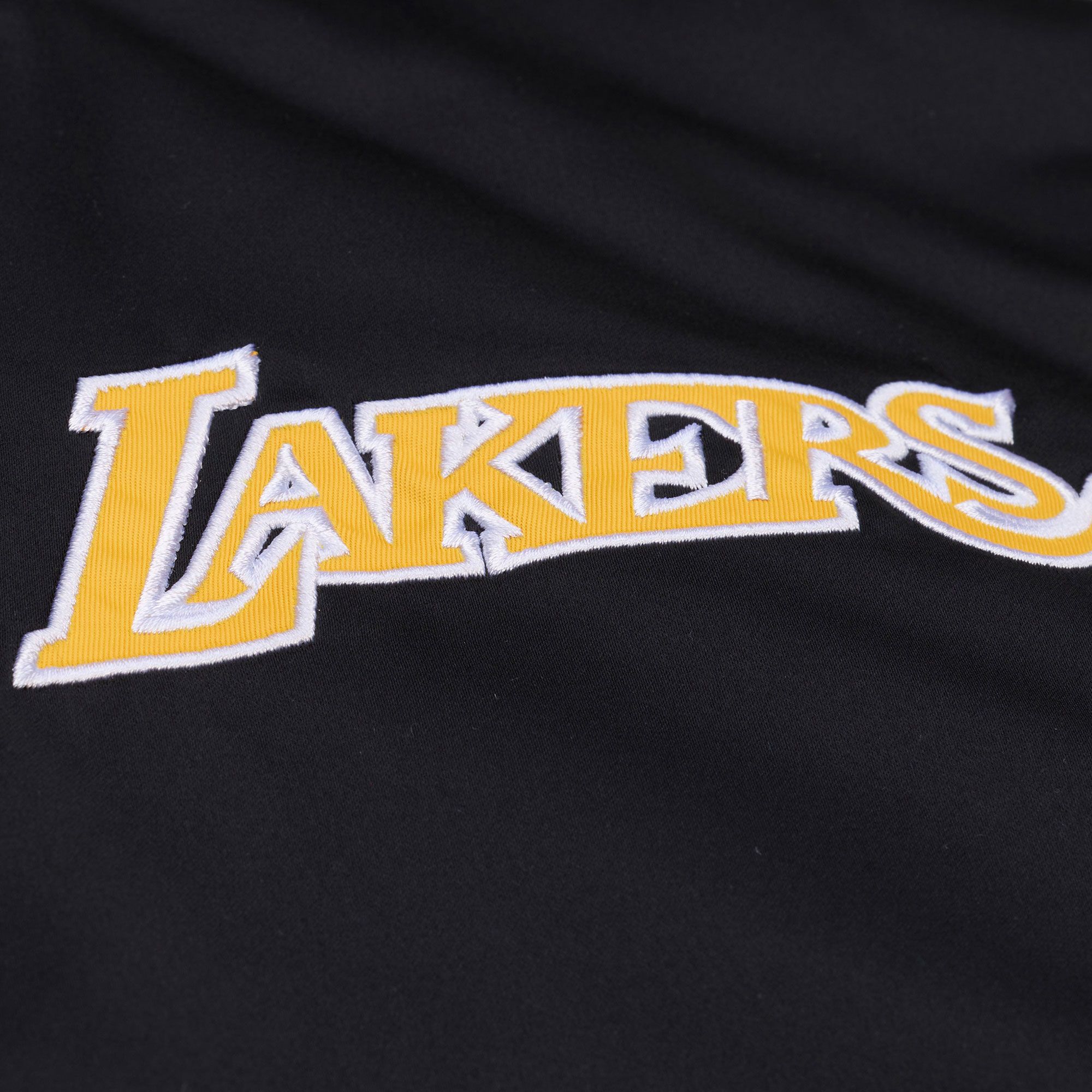 Mitchell & Ness Men's Los Angeles Lakers Black Throw It Back Full-Zip Satin Jacket product image