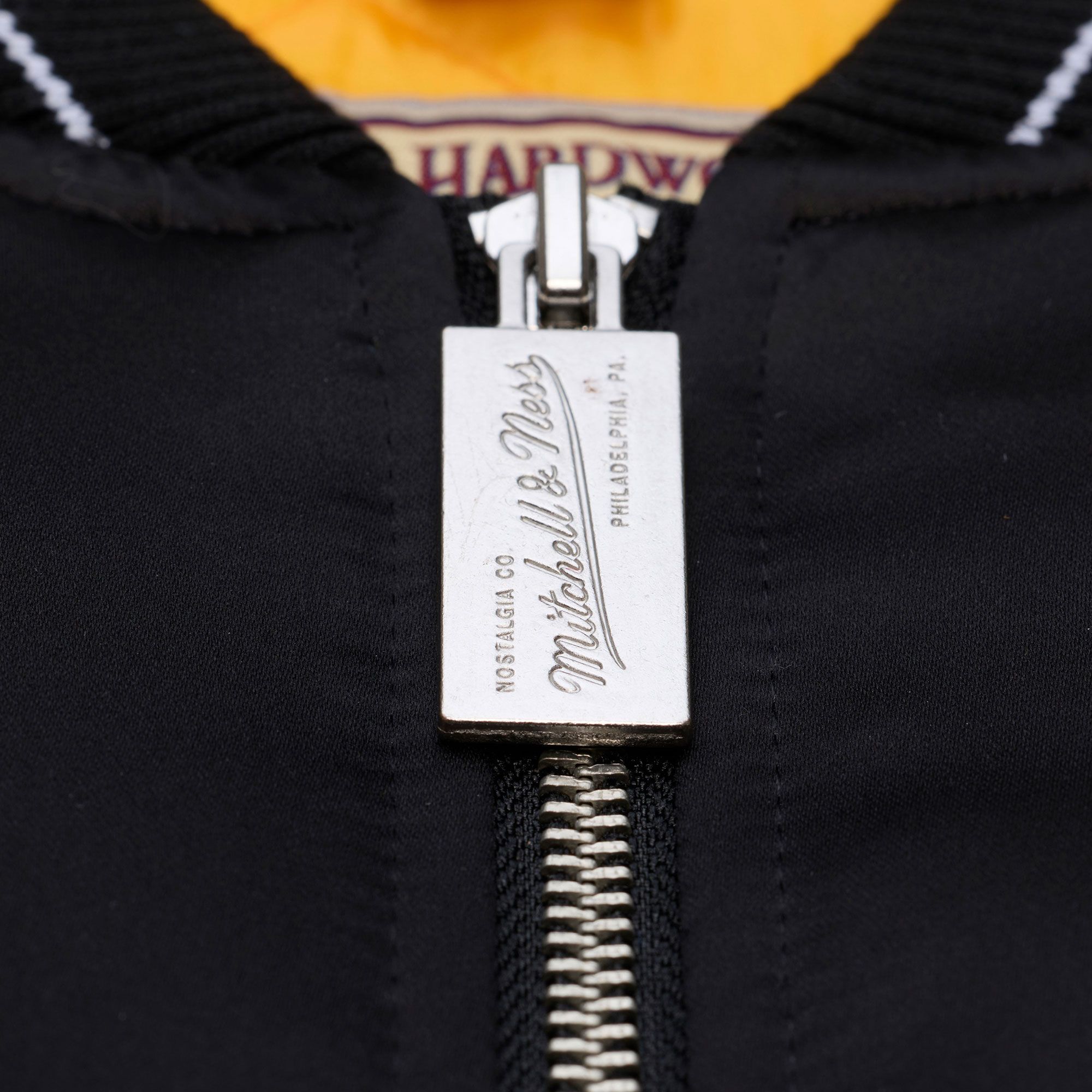 Mitchell & Ness Men's Los Angeles Lakers Black Throw It Back Full-Zip Satin Jacket product image