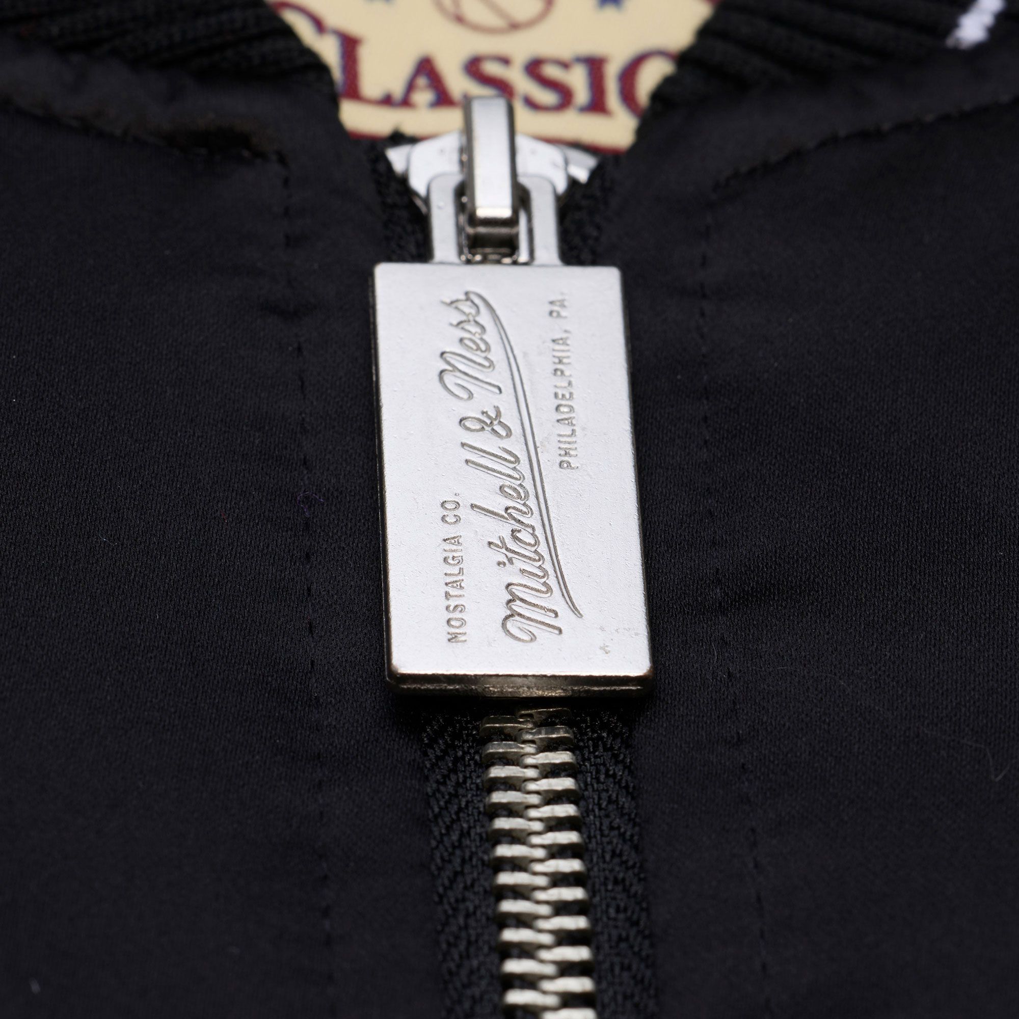 Mitchell & Ness Men's Minnesota Timberwolves Black Throw It Back Full-Zip Satin Jacket product image