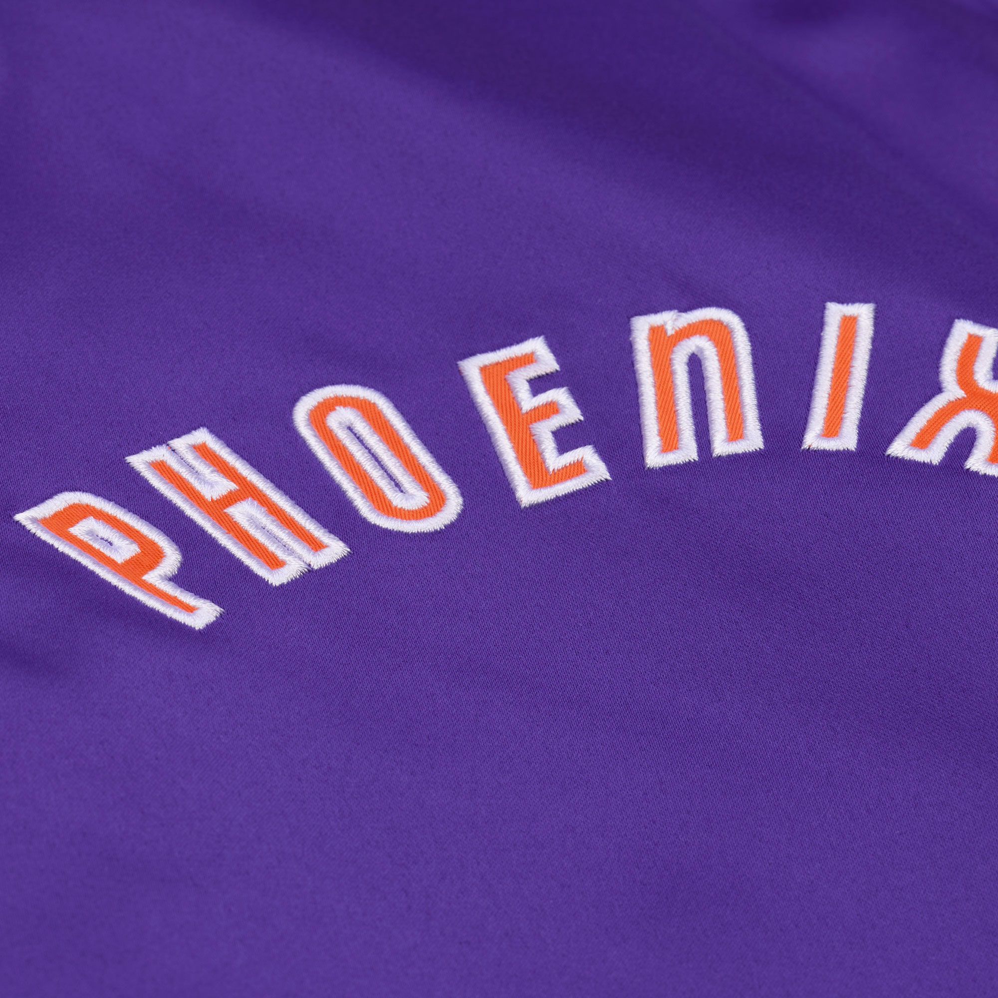 Mitchell & Ness Men's Phoenix Suns Purple Throw It Back Satin Full Zip Satin Jacket product image