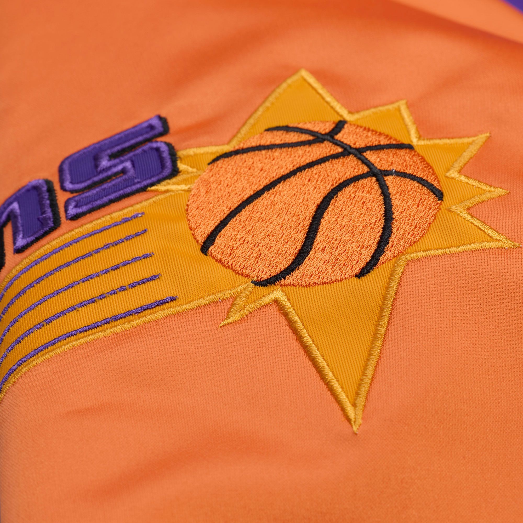 Mitchell & Ness Men's Phoenix Suns Purple Throw It Back Satin Full Zip Satin Jacket product image