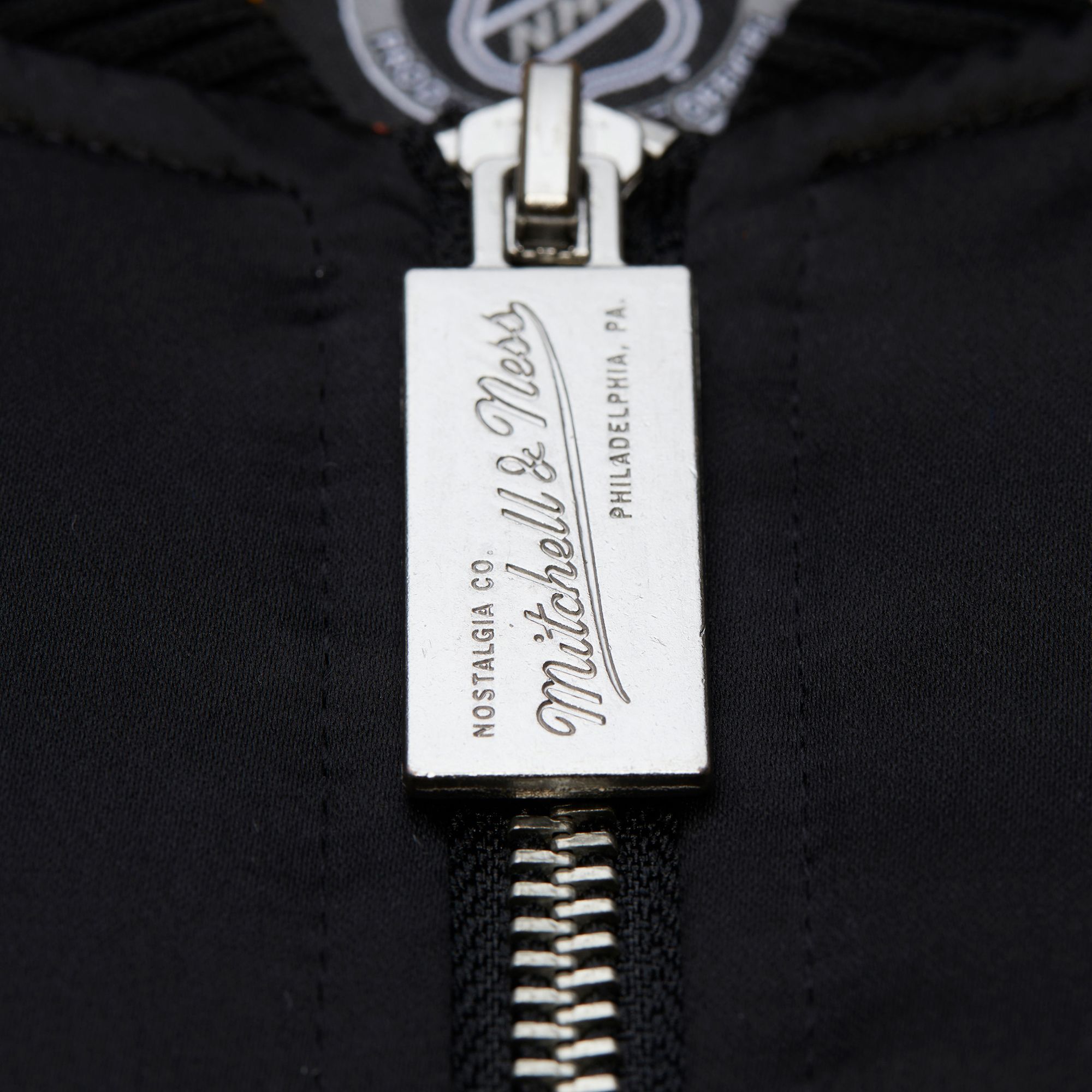 Mitchell & Ness Men's Boston Bruins Black 'Throw it Back' Heavyweight Satin Jacket product image