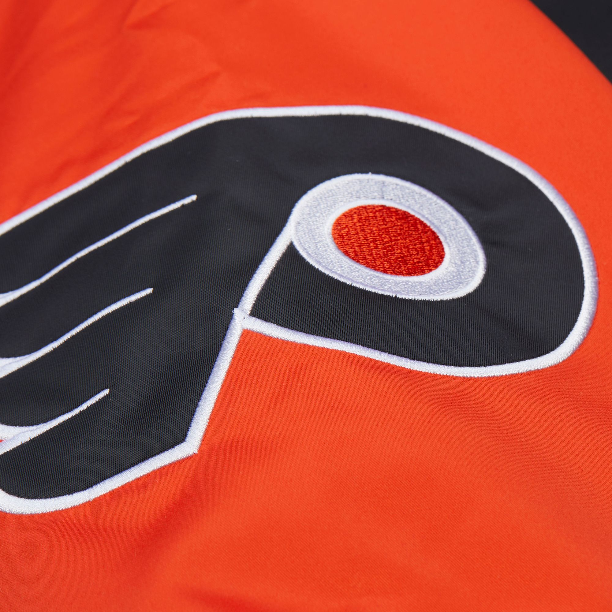 Mitchell & Ness Men's Philadelphia Flyers Black 'Throw it Back' Heavyweight Satin Jacket product image
