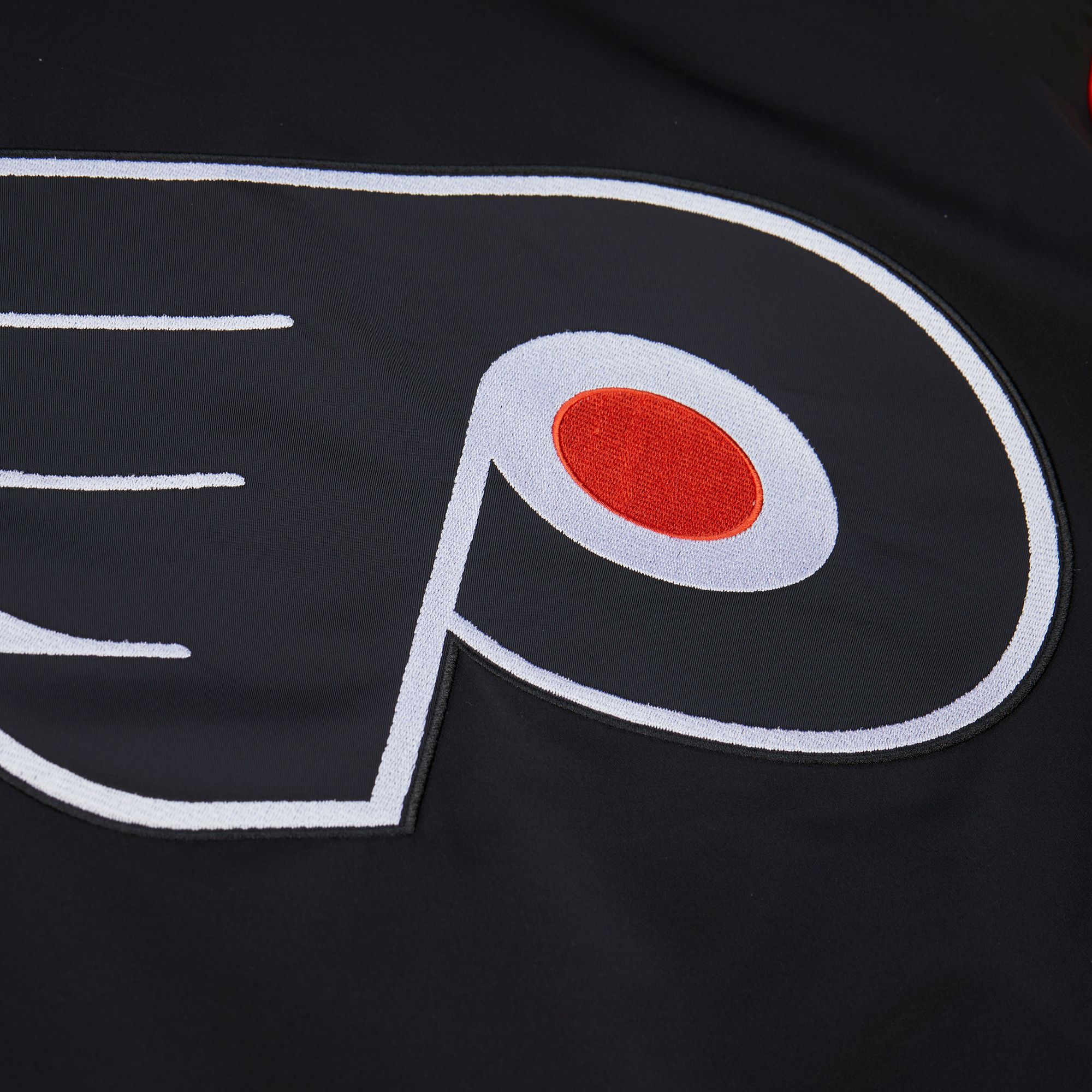 Mitchell & Ness Men's Philadelphia Flyers Black 'Throw it Back' Heavyweight Satin Jacket product image