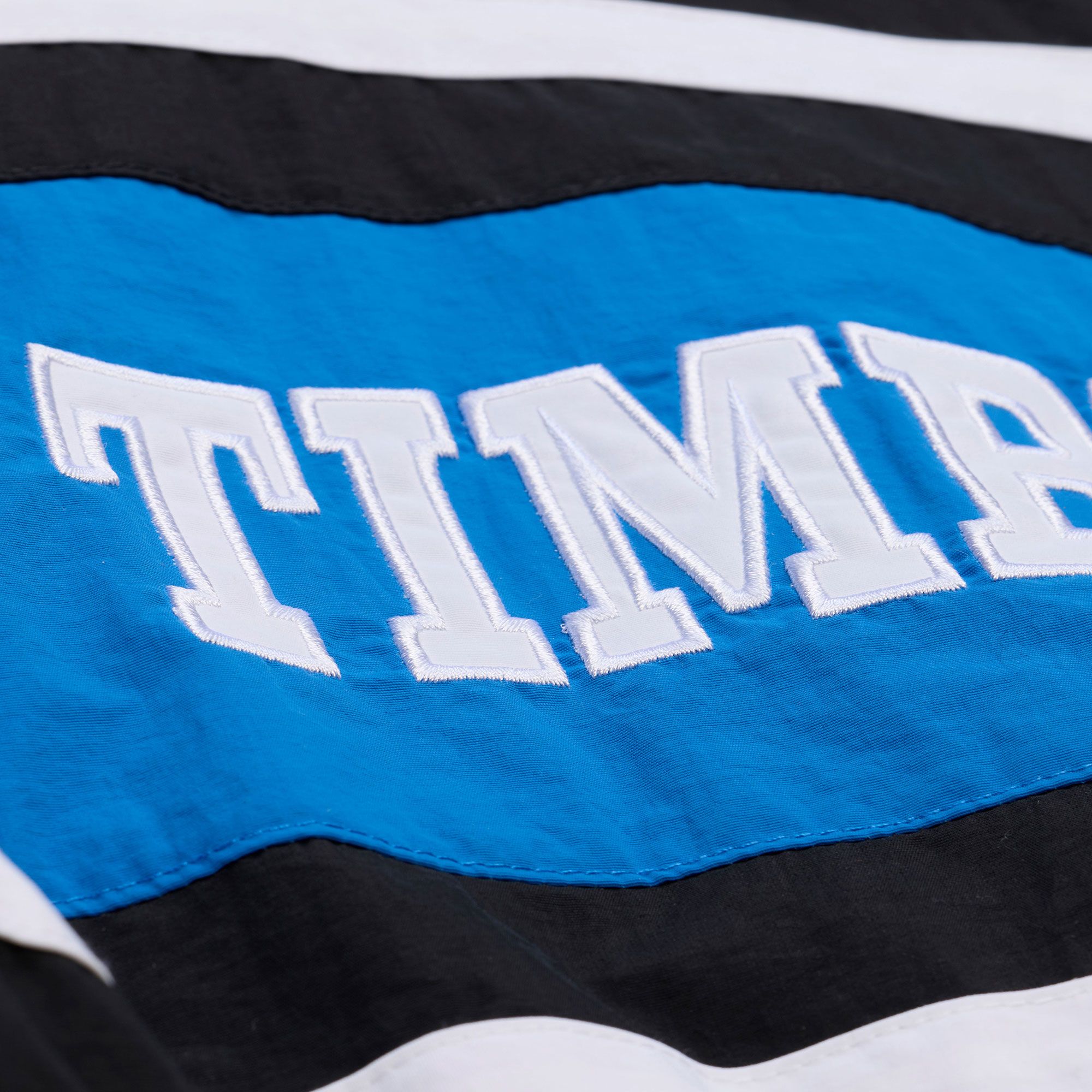 Mitchell & Ness Men's Minnesota Timberwolves Black Throw It Back Full-Zip Windbreaker product image