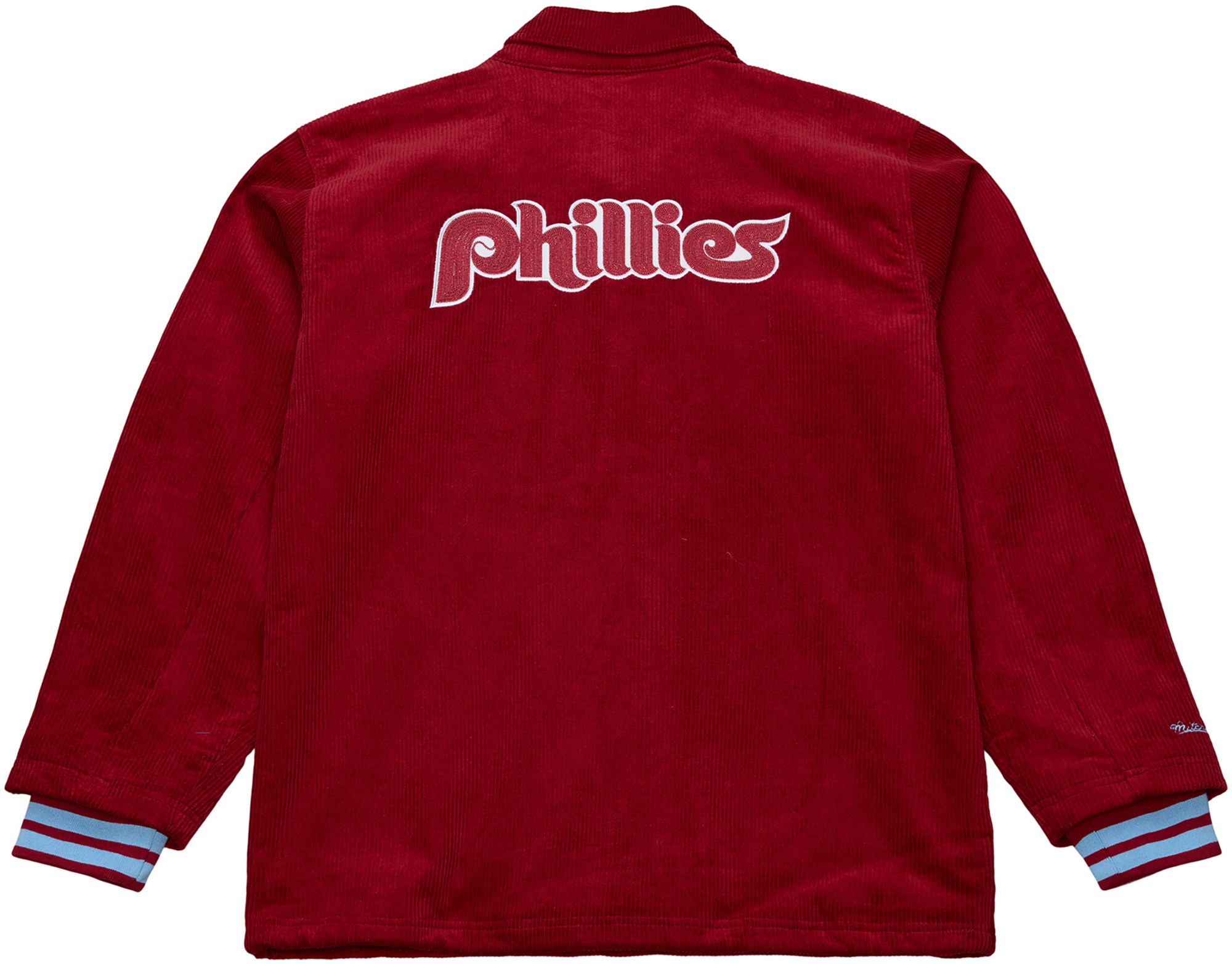 Mitchell & Ness Adult Philadelphia Phillies Cardinal Corduroy Coaches Jacket product image