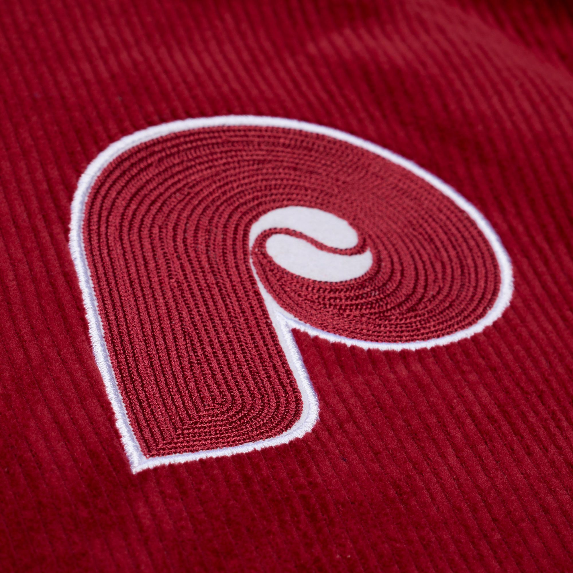 Mitchell & Ness Adult Philadelphia Phillies Cardinal Corduroy Coaches Jacket product image