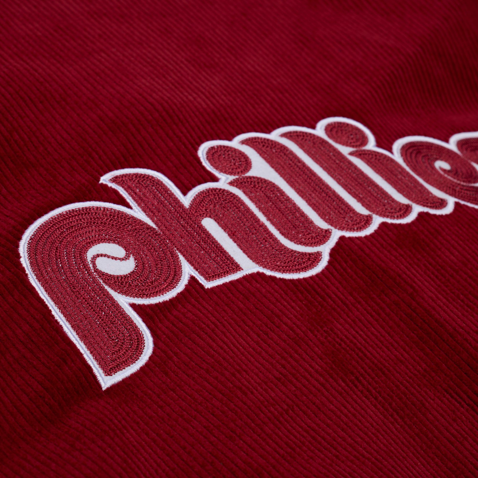 Mitchell & Ness Adult Philadelphia Phillies Cardinal Corduroy Coaches Jacket product image