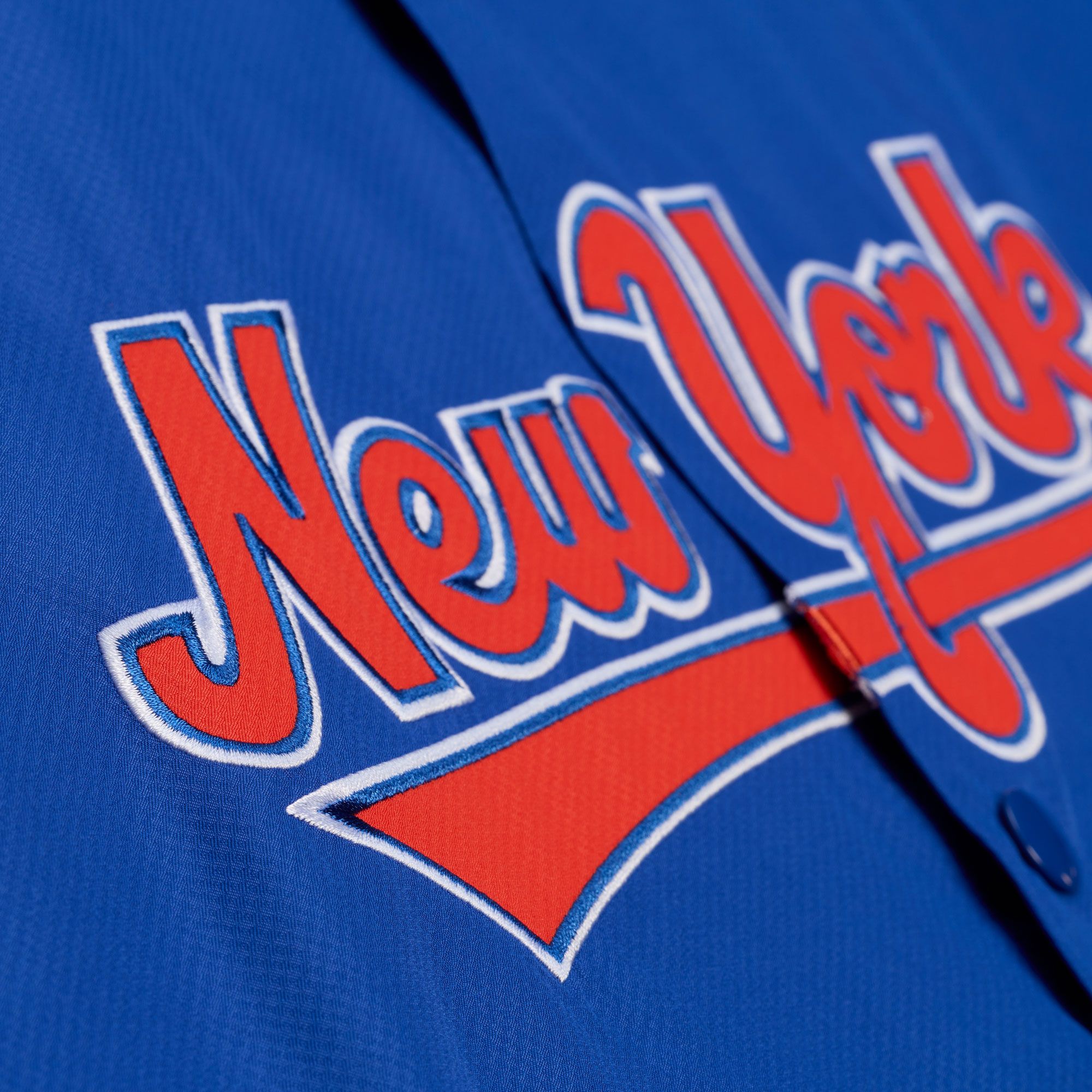 Mitchell & Ness Men's New York Mets Royal Cooperstown Coach Jacket product image