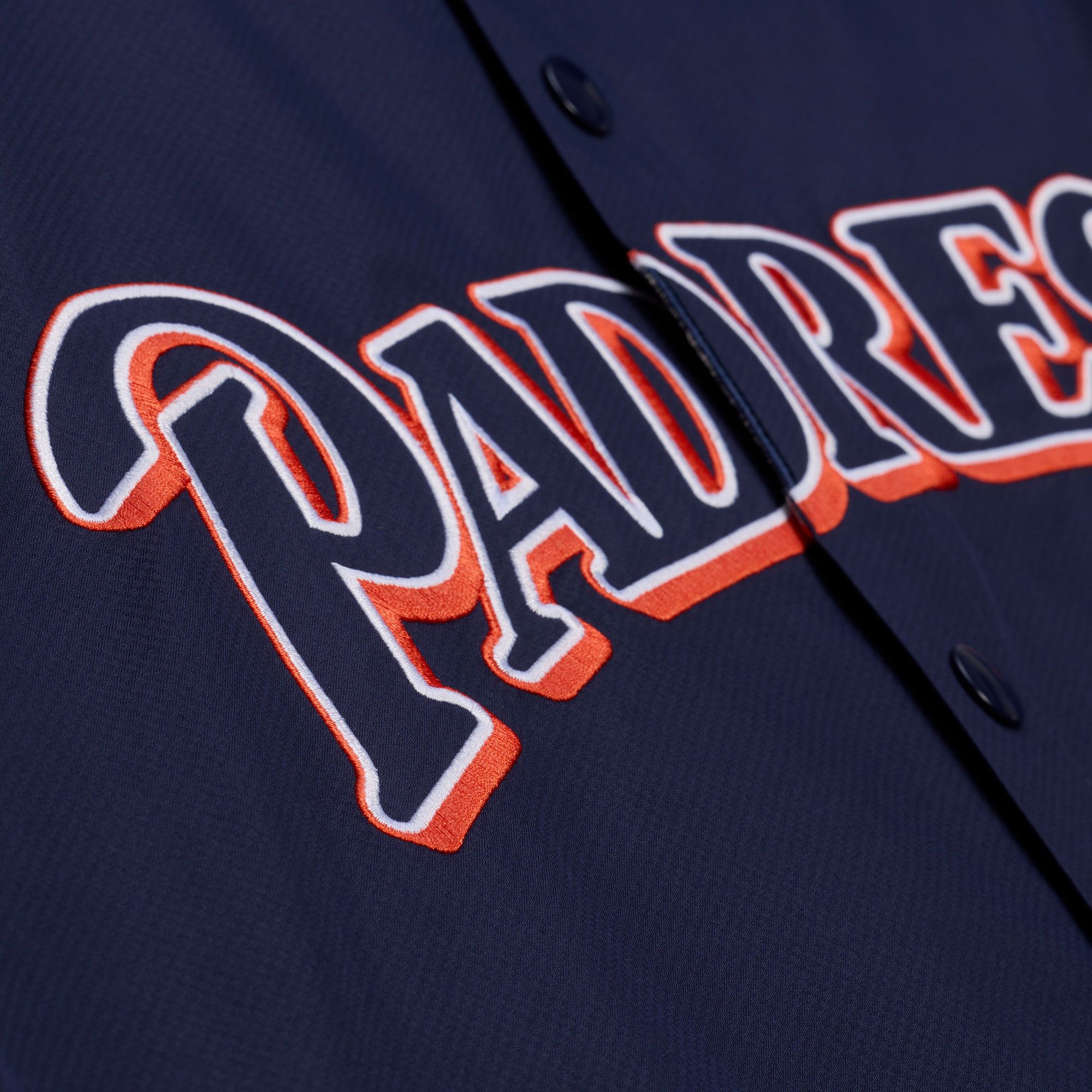 Mitchell & Ness Men's San Diego Padres Navy Cooperstown Coach Jacket product image