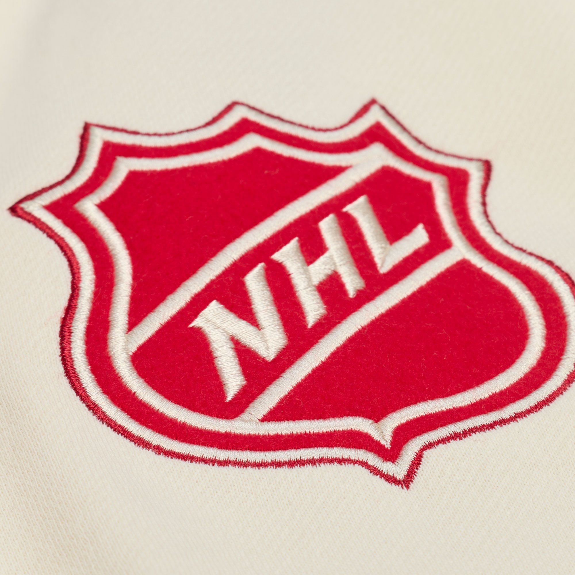 Mitchell & Ness Men's Detroit Red Wings Tan Dusted Varsity Jacket product image