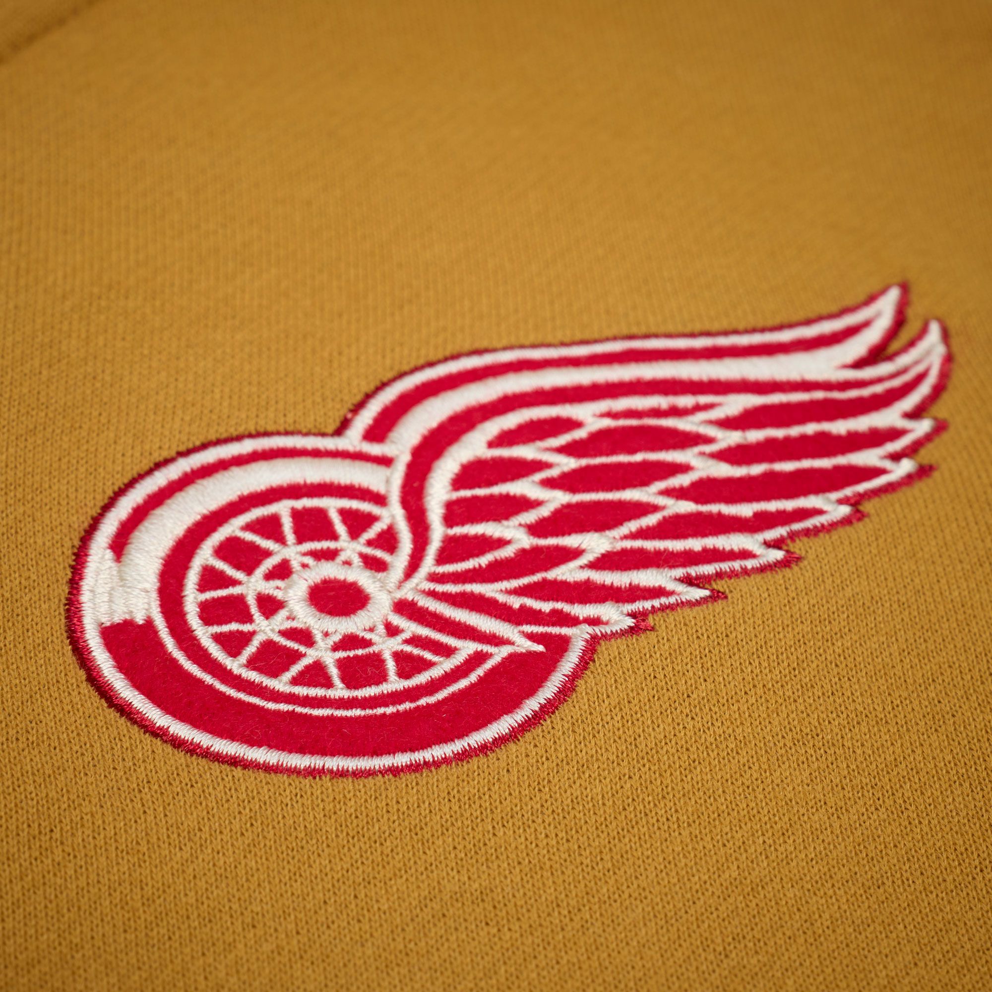 Mitchell & Ness Men's Detroit Red Wings Tan Dusted Varsity Jacket product image