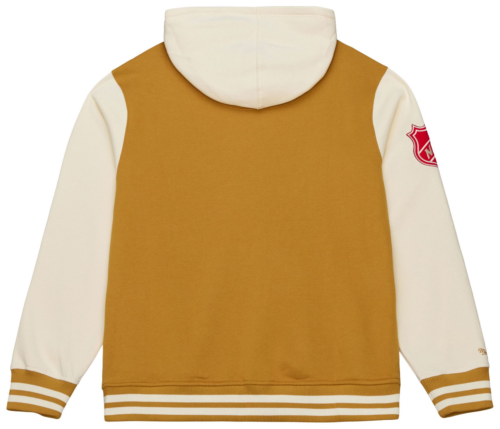 Mitchell & Ness Men's Detroit Red Wings Tan Dusted Varsity Jacket product image