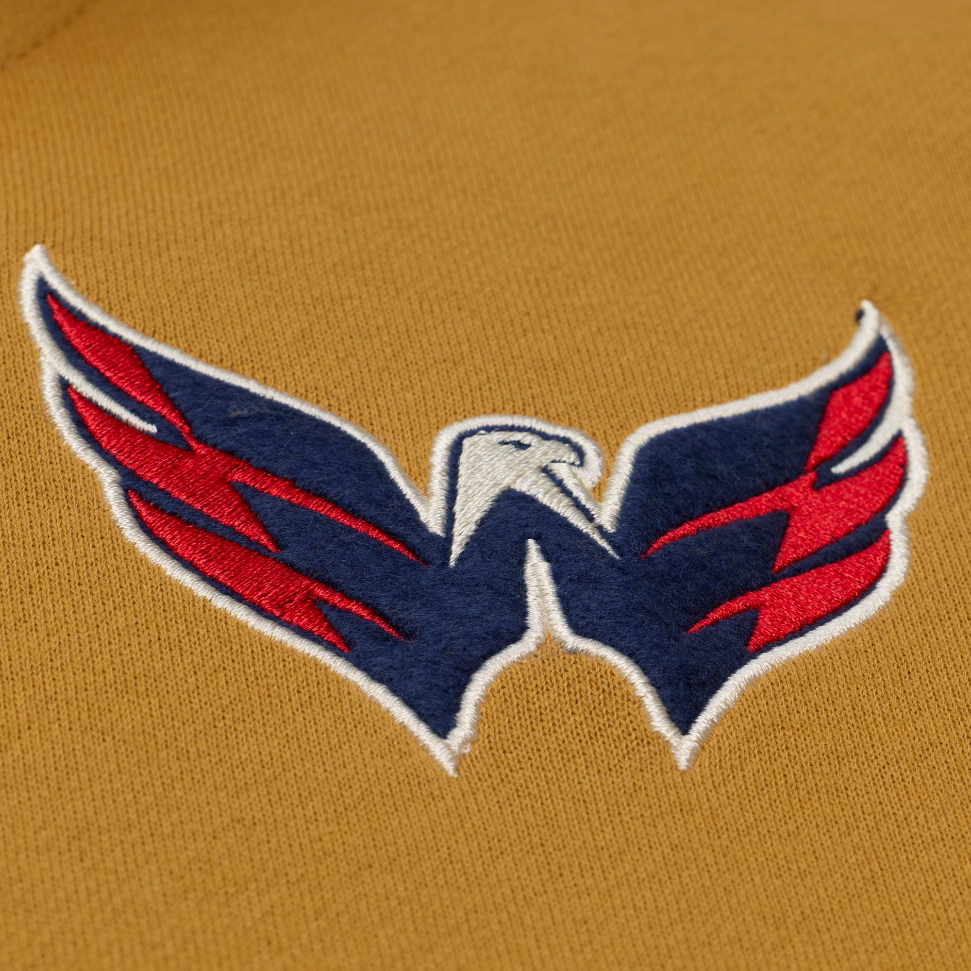 Mitchell & Ness Men's Washington Capitals Tan Dusted Varsity Jacket product image