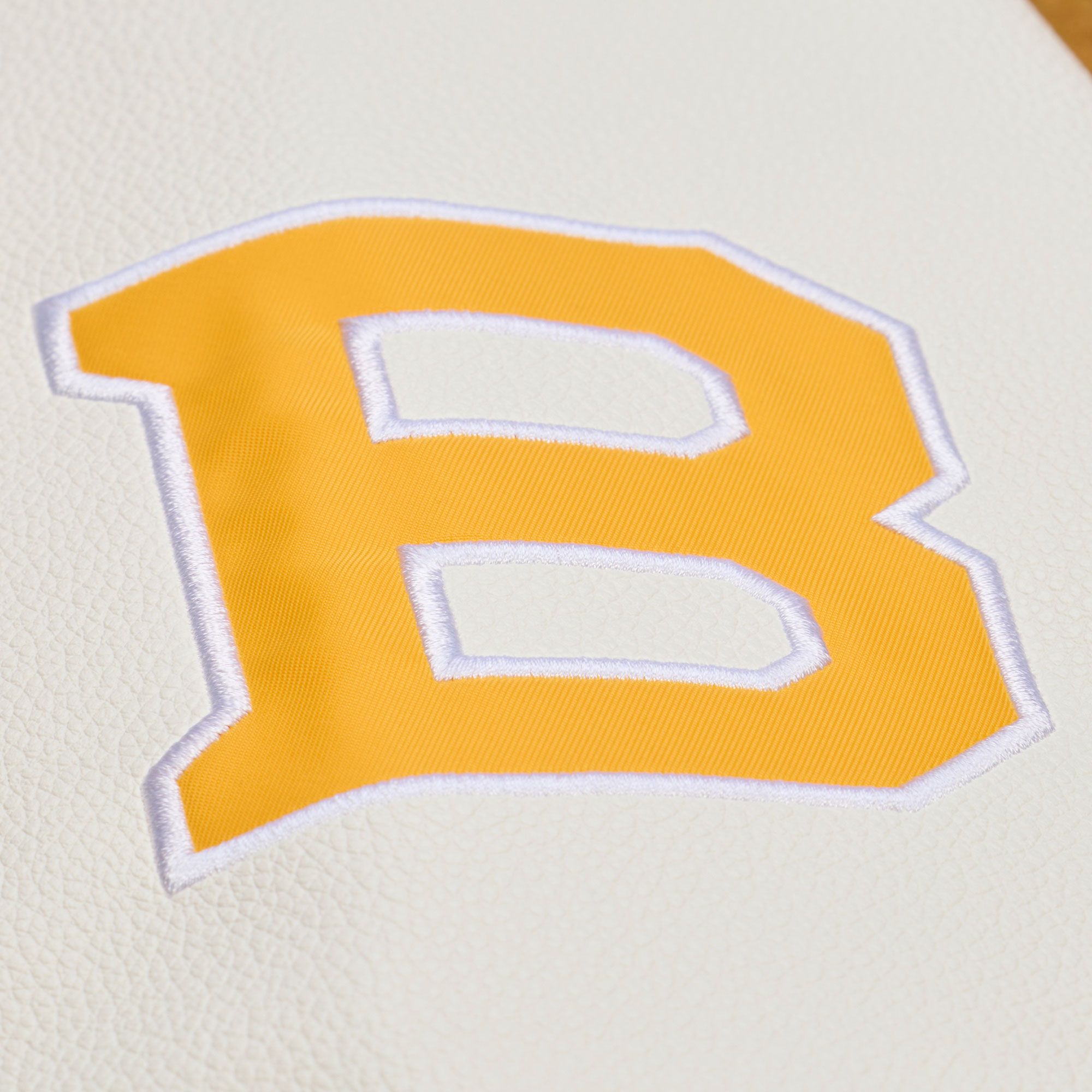 Mitchell & Ness Men's Boston Bruins Tan Dusted Varsity Jacket product image