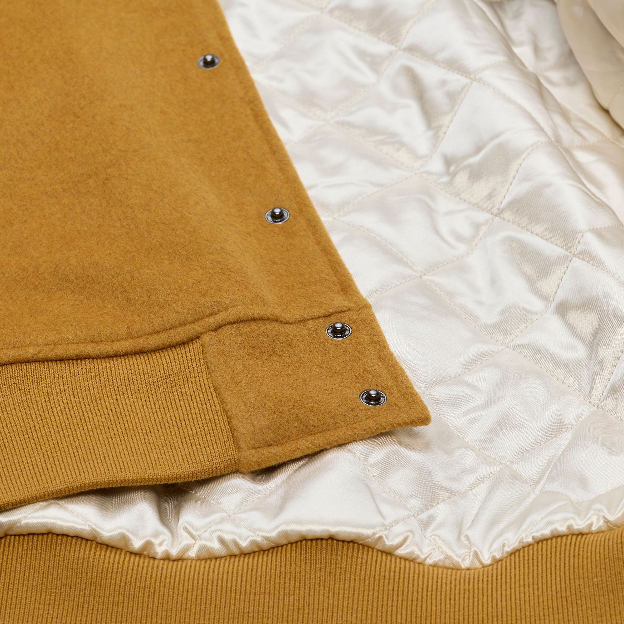 Mitchell & Ness Men's Chicago Blackhawks Tan Dusted Varsity Jacket product image