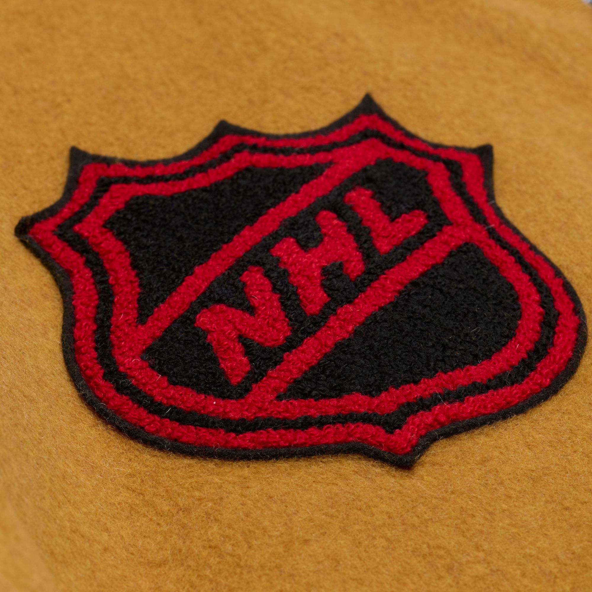 Mitchell & Ness Men's Chicago Blackhawks Tan Dusted Varsity Jacket product image