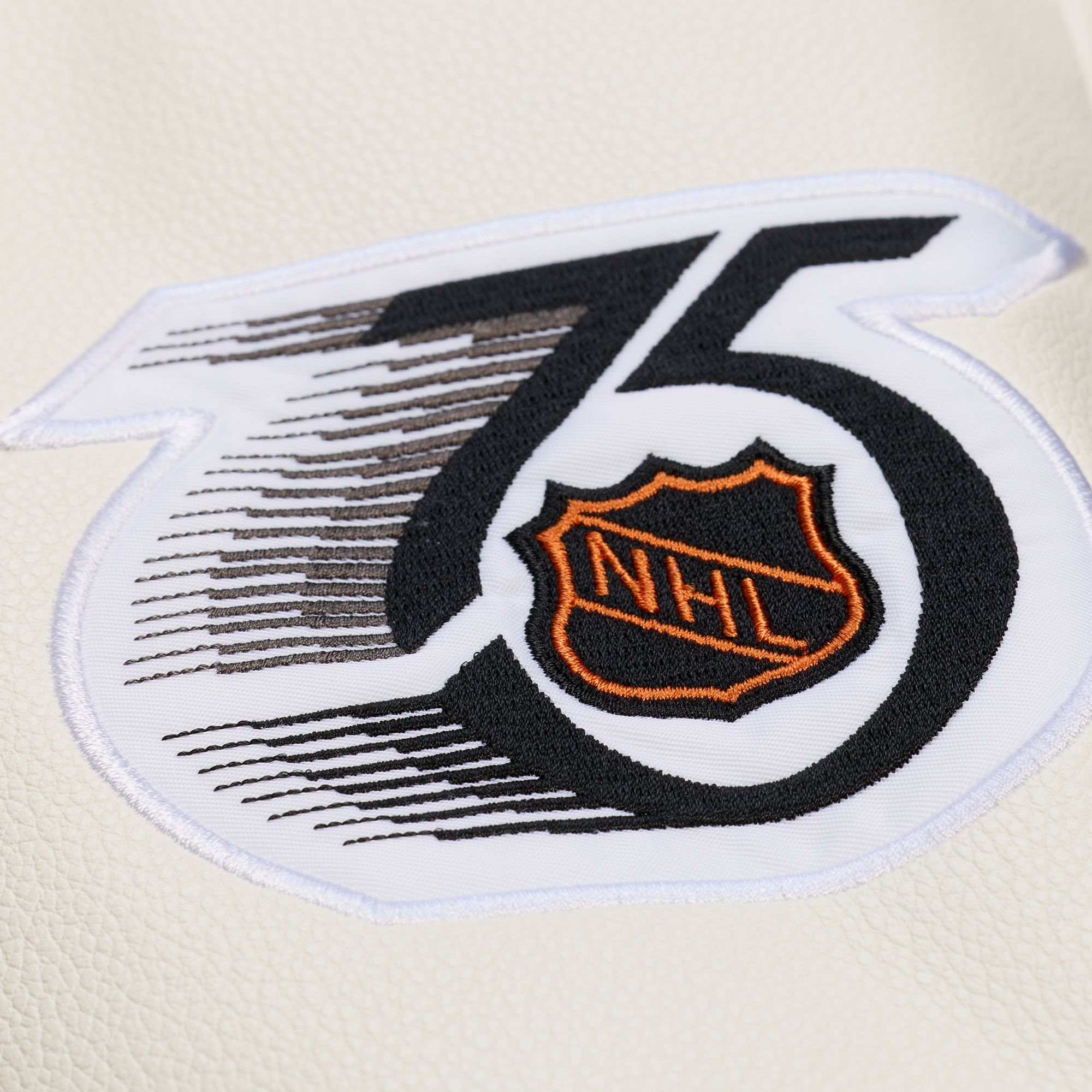 Mitchell & Ness Men's Chicago Blackhawks Tan Dusted Varsity Jacket product image