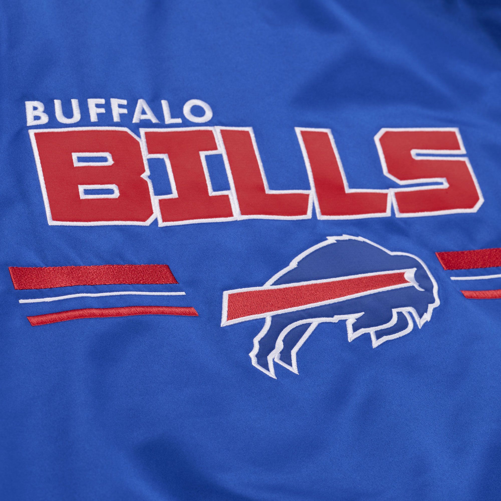 Mitchell & Ness Men's Buffalo Bills Royal Triple Check Heavyweight Jacket product image