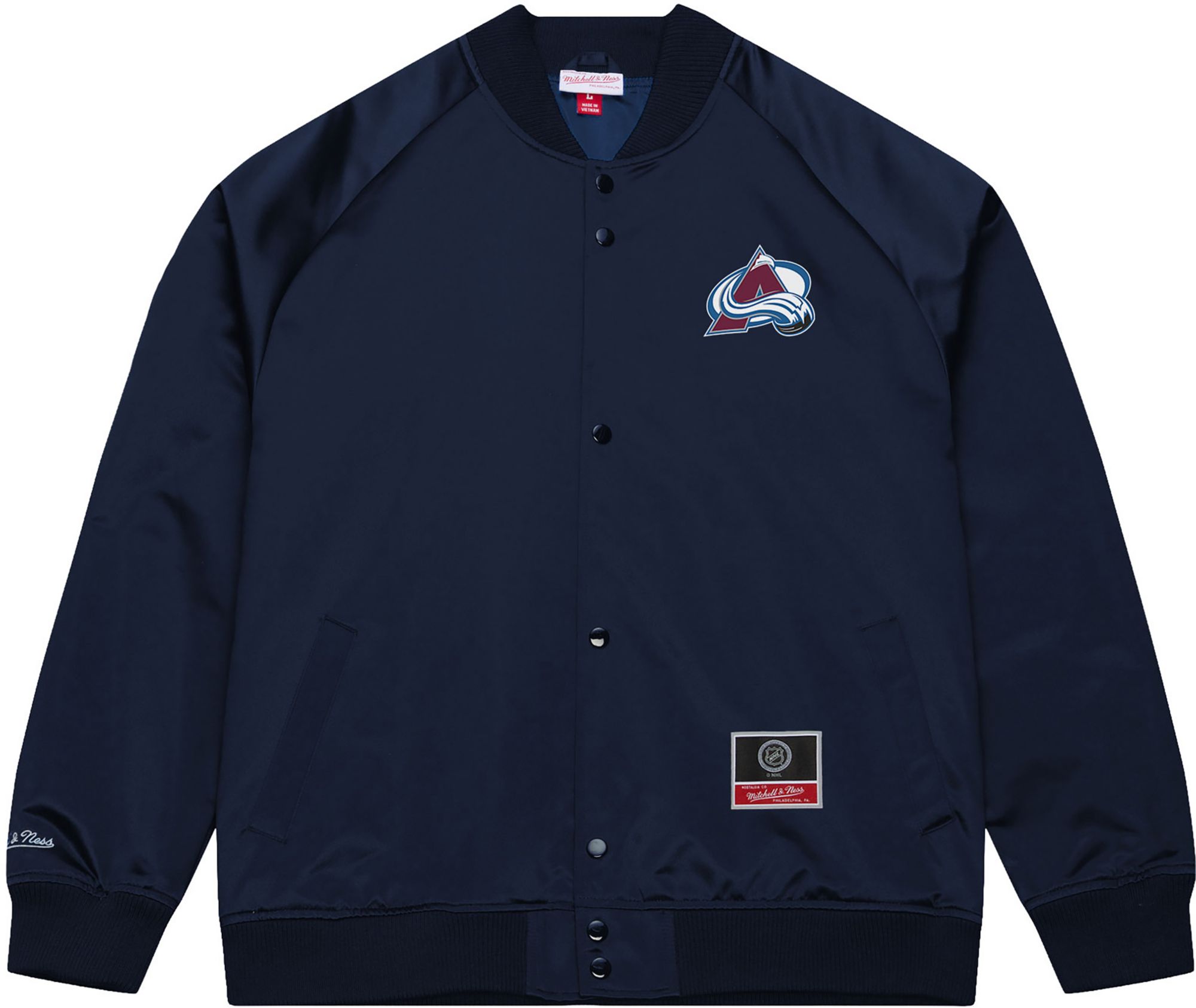 Mitchell & Ness Men's Colorado Avalanche Navy Bomber Jacket product image
