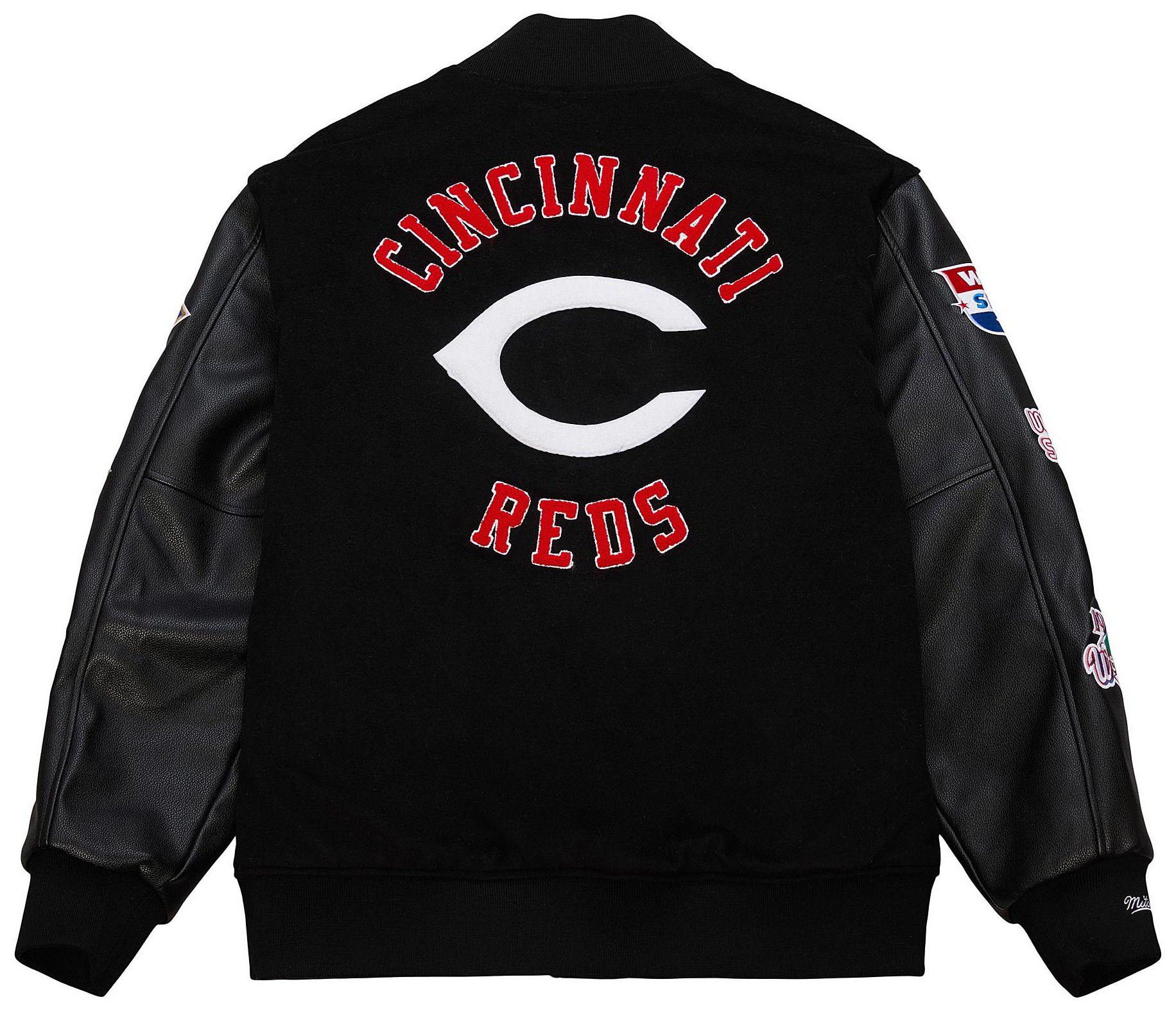 Mitchell & Ness Men's Cincinnati Reds Black Varsity Jacket product image