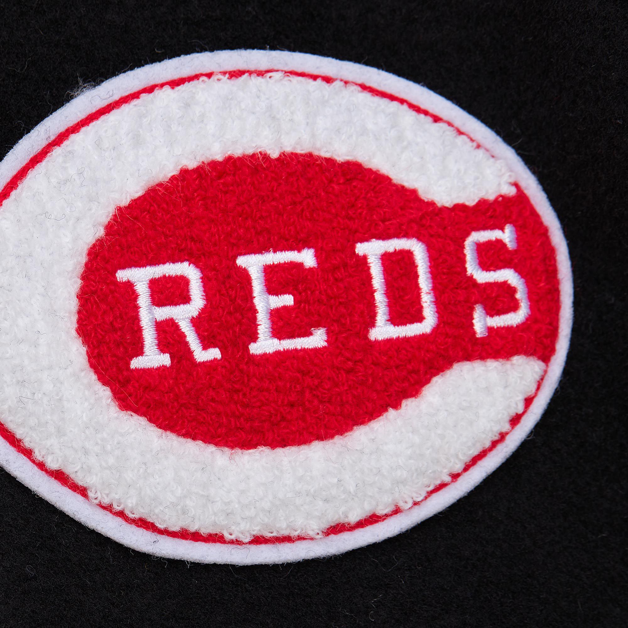 Mitchell & Ness Men's Cincinnati Reds Black Varsity Jacket product image
