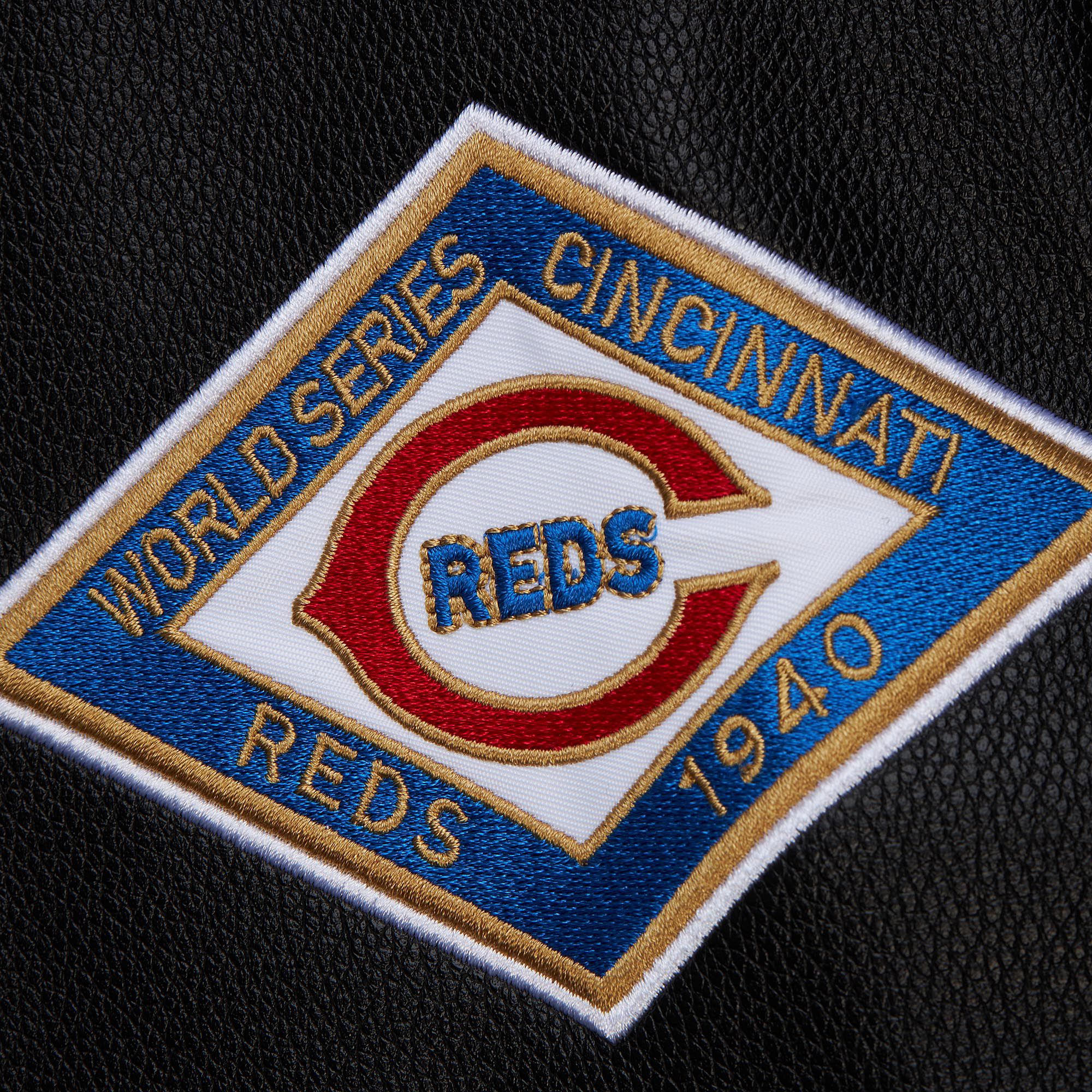 Mitchell & Ness Men's Cincinnati Reds Black Varsity Jacket product image