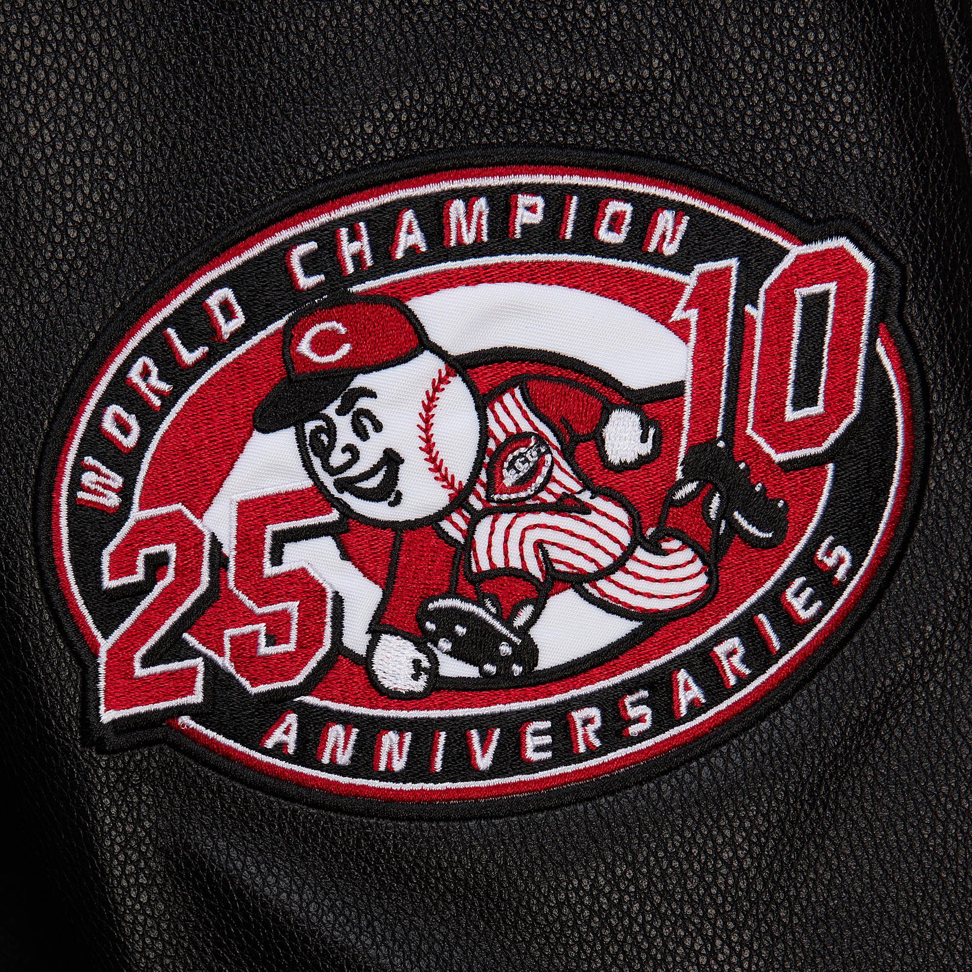 Mitchell & Ness Men's Cincinnati Reds Black Varsity Jacket product image
