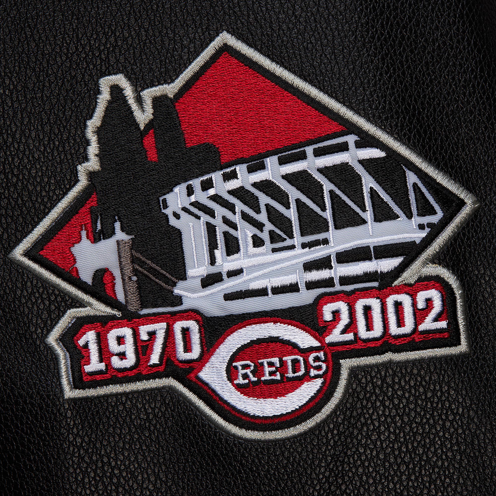Mitchell & Ness Men's Cincinnati Reds Black Varsity Jacket product image